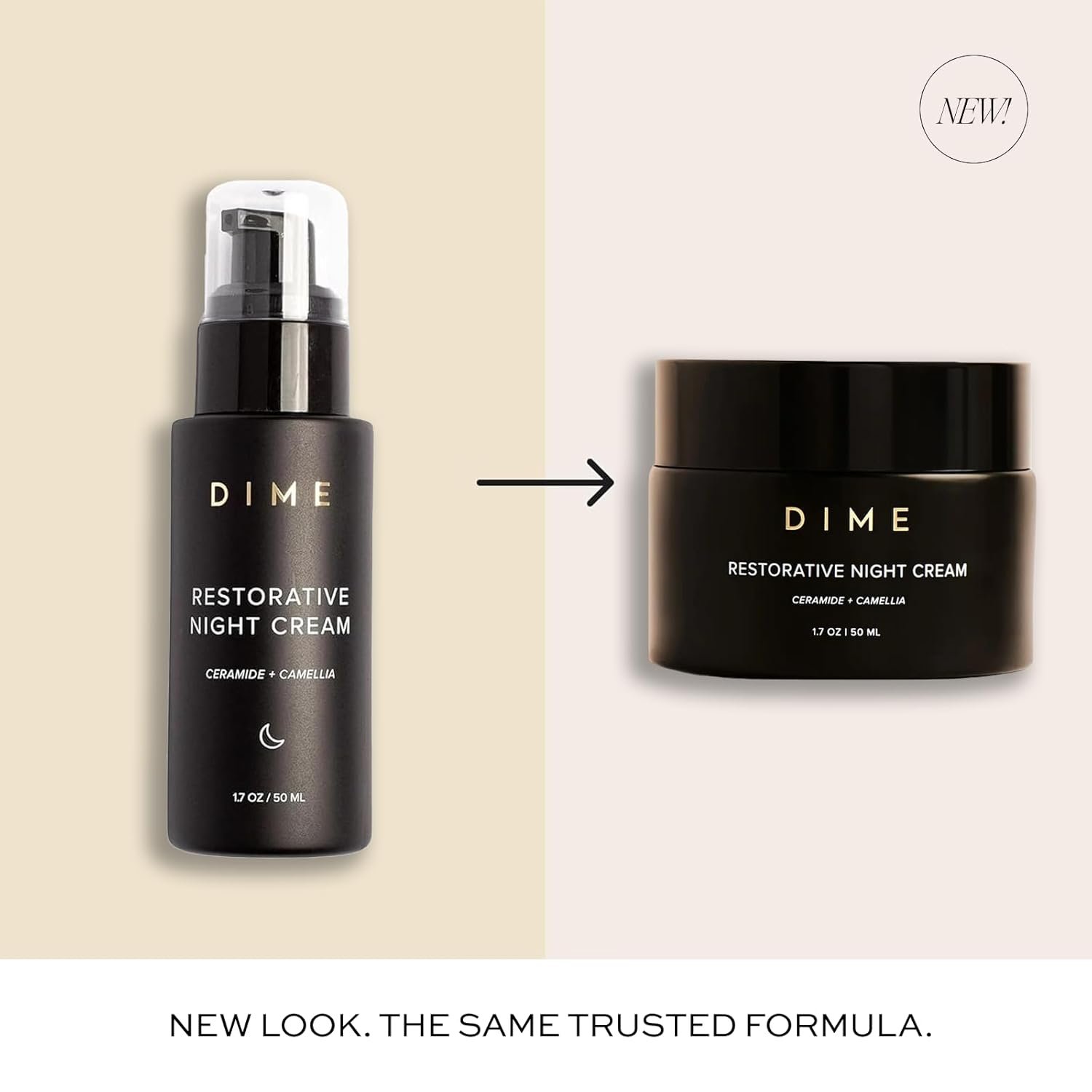 DIME Beauty Restorative Night Cream - Anti-Aging Face Moisturizer with Ceramides, Peptides, Sea Buckthorn and Squalane, Hydrating for Fine Lines and Wrinkles, Vegan, Cruelty-Free, 1.7 oz / 50 ml - Image 2