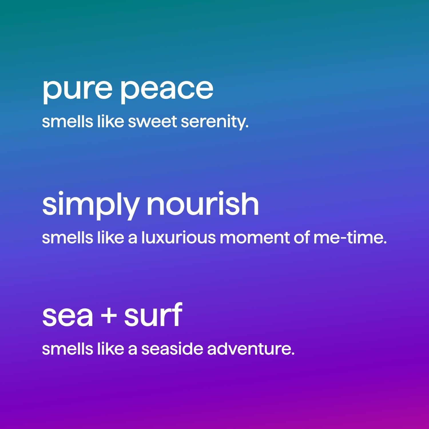 Method Body Wash Gift Set, Pure Peace, Simply Nourish and Sea + Surf, 3.4 oz Travel Size Bottles - Image 3