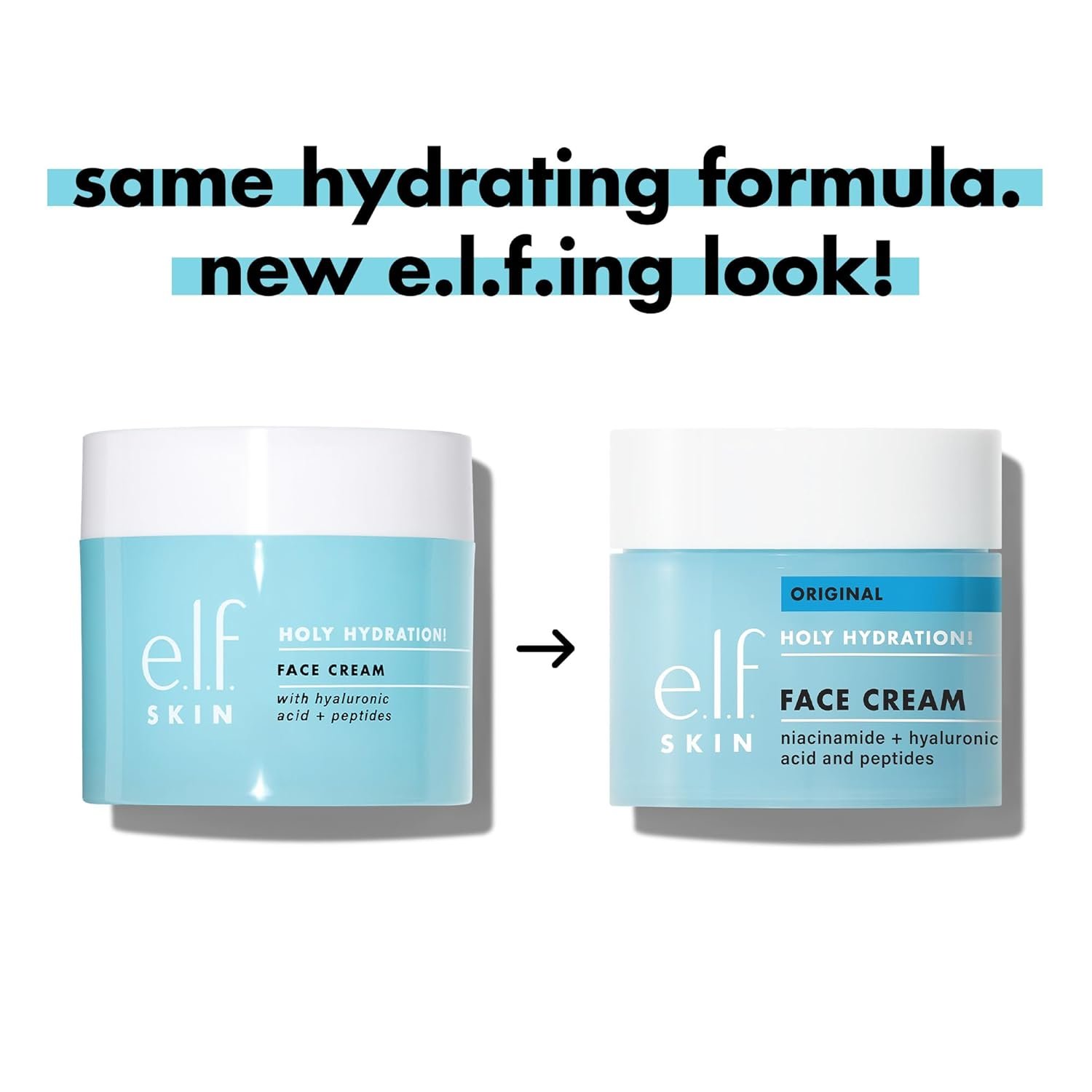 e.l.f. SKIN Holy Hydration! Face Cream with Hyaluronic Acid, Niacinamide & Peptides, Nourishing & Plumping Moisturizer, Vegan & Cruelty-Free - Image 4