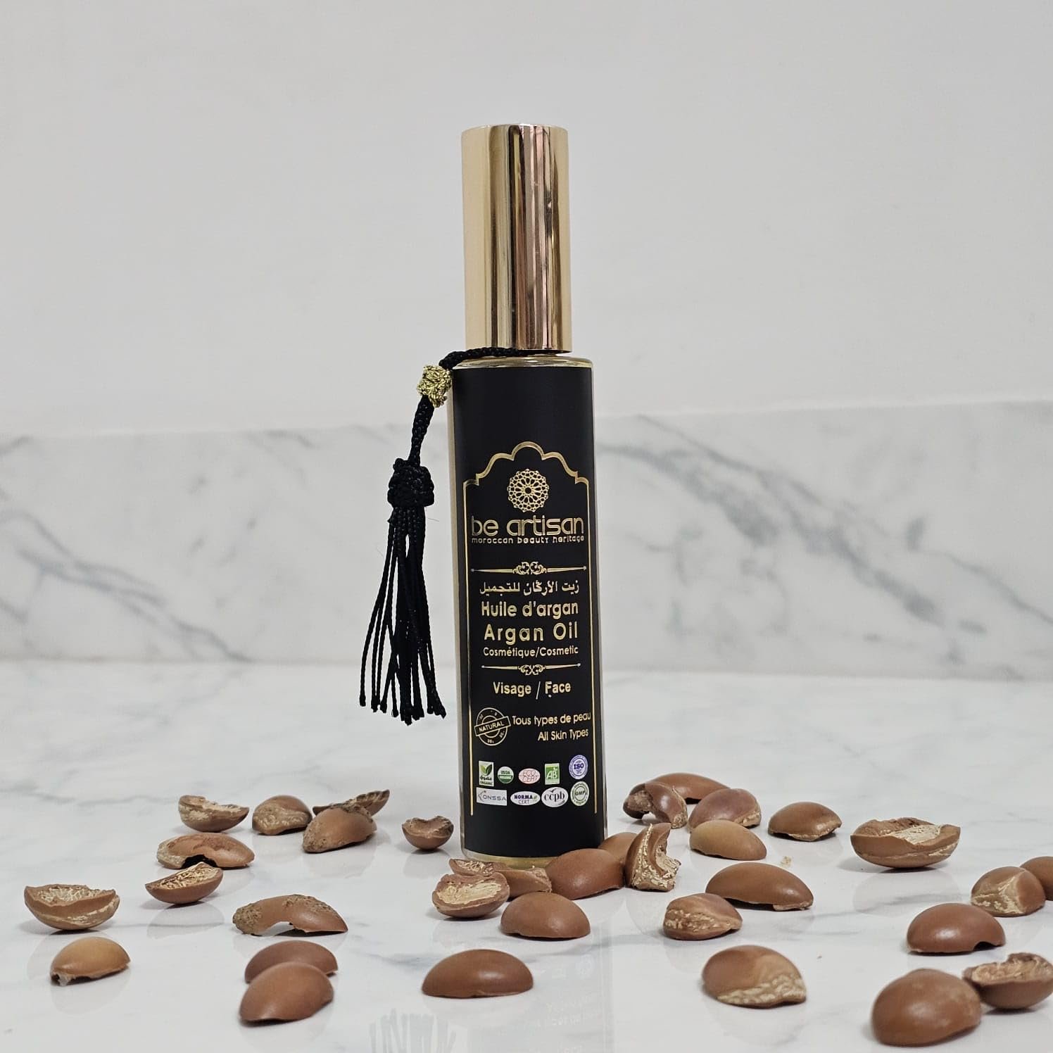 Organic Moroccan Argan Oil – Cold-Pressed Facial, Hair & Body Oil – Hydrating, Nourishing & Multi-Use – Vitamin E & Antioxidants – Face, Hair, Nails, beard – 50ml - Image 3