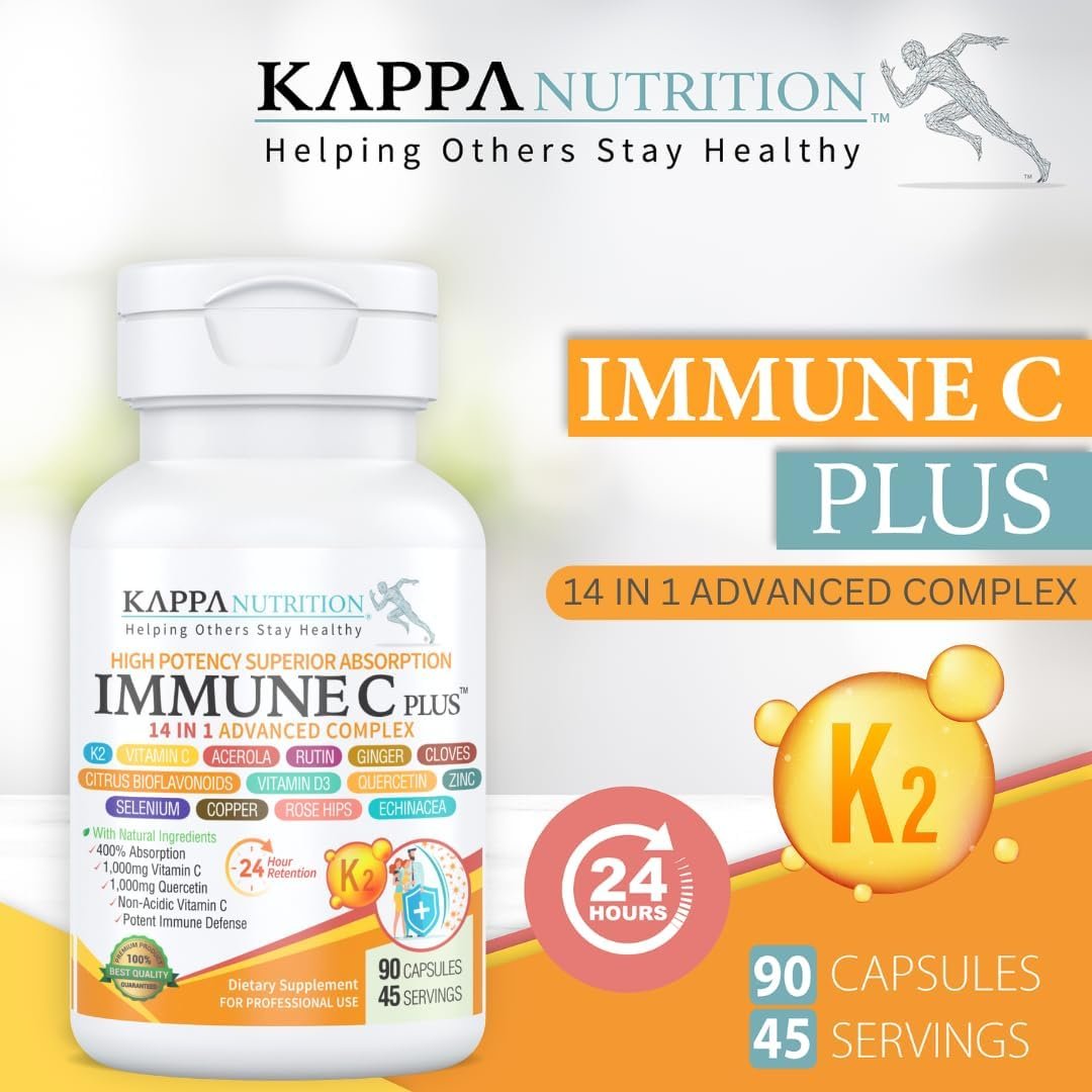 Quercetin 1,000mg, Vitamin C 1,000mg, Zinc 50mg, Vitamin D3 5,000iu, Selenium, Copper, Acerola, Ginger, Rutin, Bitter Orange, Rose Hips, Echinacea, Immune C Plus, 14 in 1 Immune C Plus (60 Count) - Image 3