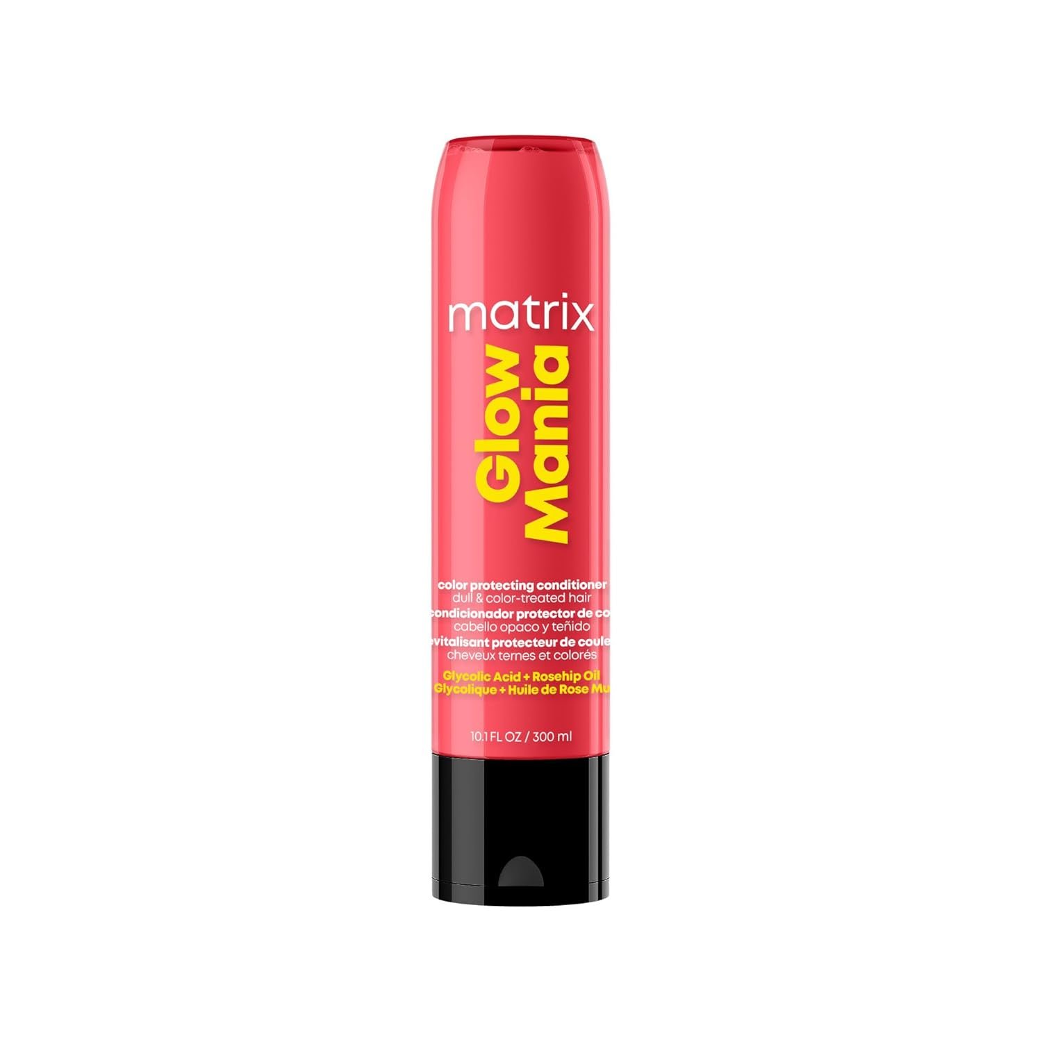 MATRIX Glow Mania Conditioner - Enhances Shine and Moisturizes, Preserves and Protects Color Vibrancy, For Dull and Color-Treated Hair, Sulfate-Free, With Glycolic Acid & Rosehip Oil