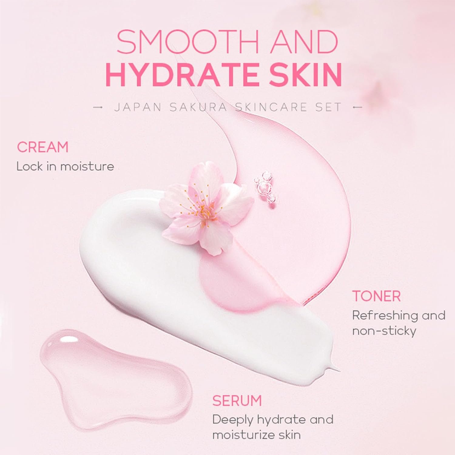 Skin Care Set, Cherry Facial kit for women, Skincare Kit Gifts For Teenage Girls, Skin Care Kit, Skincare Sets & Kits with facial wash, Toner, Serum, Eye Cream, Face Cream Birthday Beauty Care 5pcs - Image 3