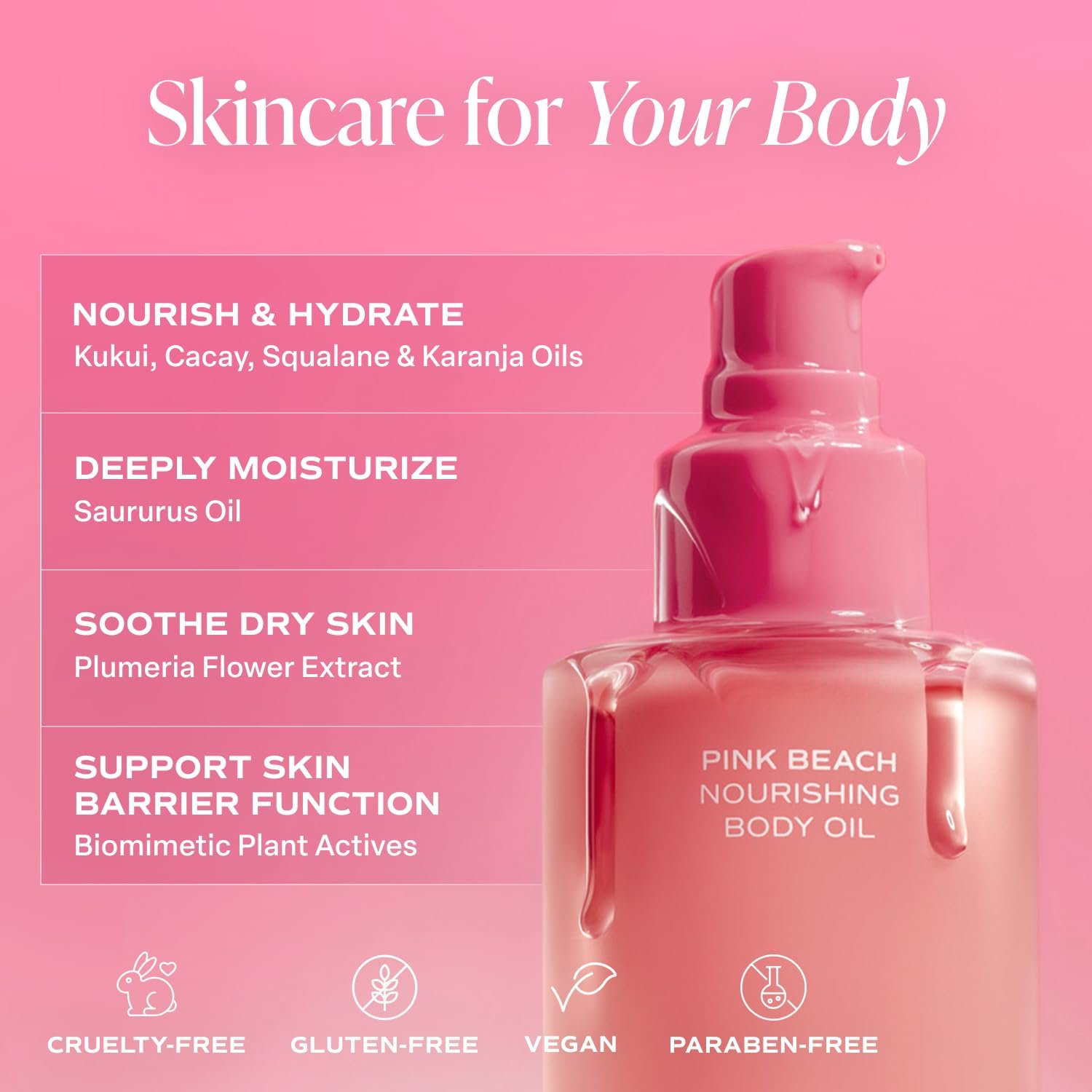 Saltair Body Oil – Silky After Shower and Bath Dry Oil for Women and Men – Non-Greasy, Well-Absorbing Moisturizer for Hydrating Dry Skin – Pink Beach Scent, 4oz - Image 7