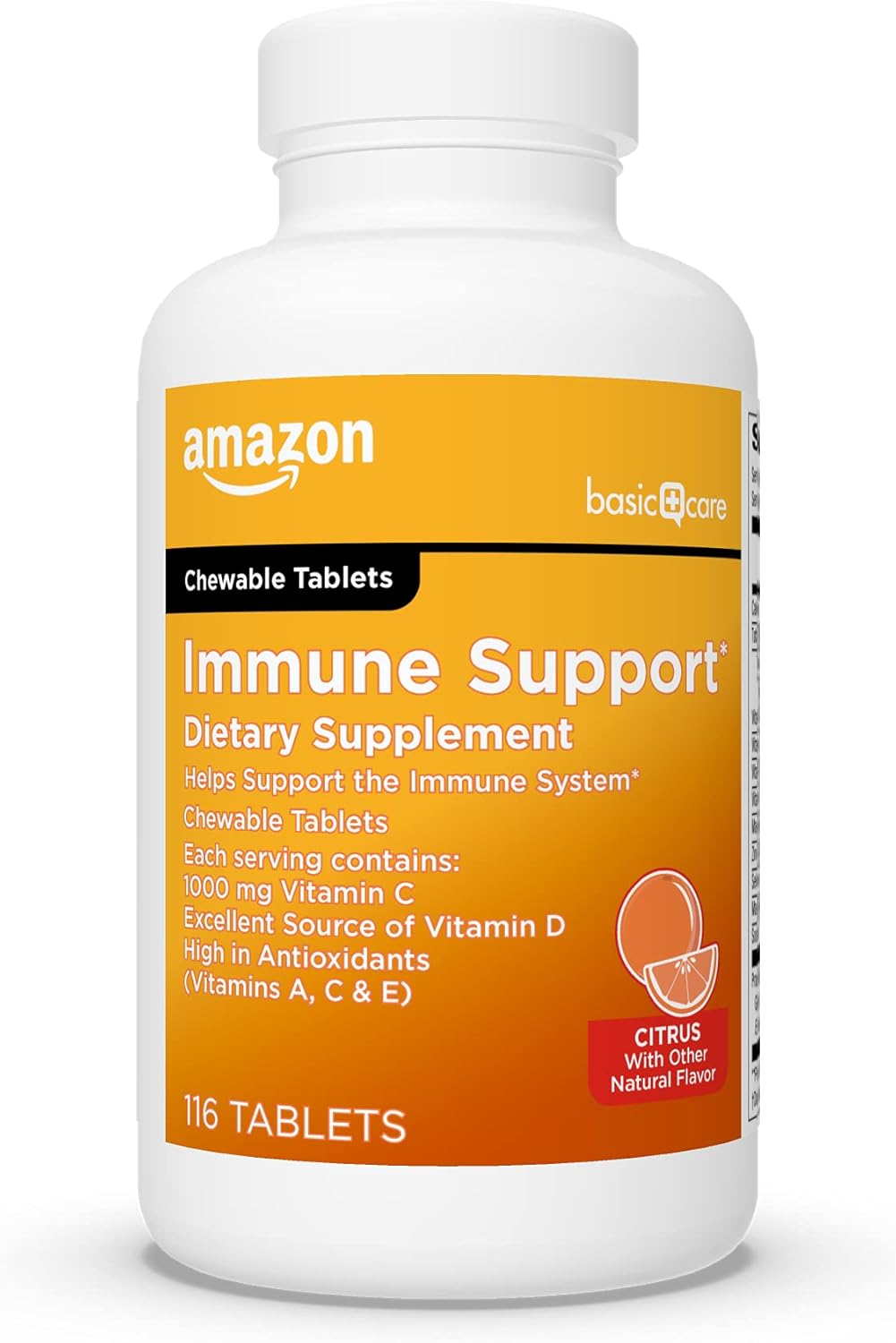 Amazon Basic Care - Chewable Tablets, Immune Support Citrus Chew Tablets, 116 Count - Image 9