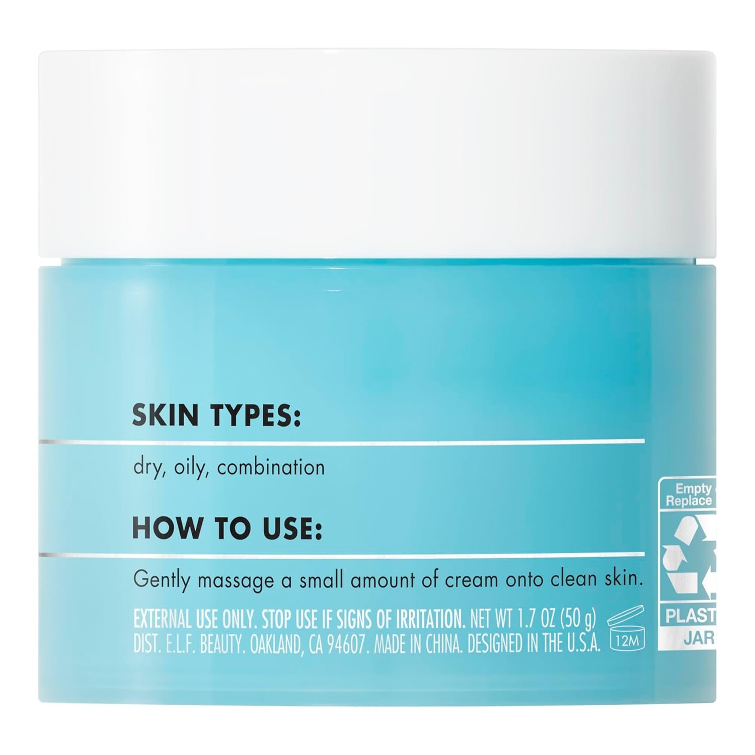 e.l.f. SKIN Holy Hydration! Face Cream with Hyaluronic Acid, Niacinamide & Peptides, Nourishing & Plumping Moisturizer, Vegan & Cruelty-Free - Image 5