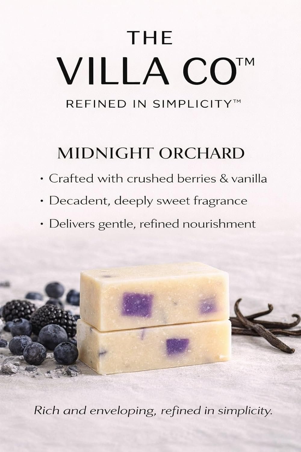 Midnight Orchard | 4.5oz Body Bar for Women & Men | Artisan Made in USA | Natural Ingredients - Image 5