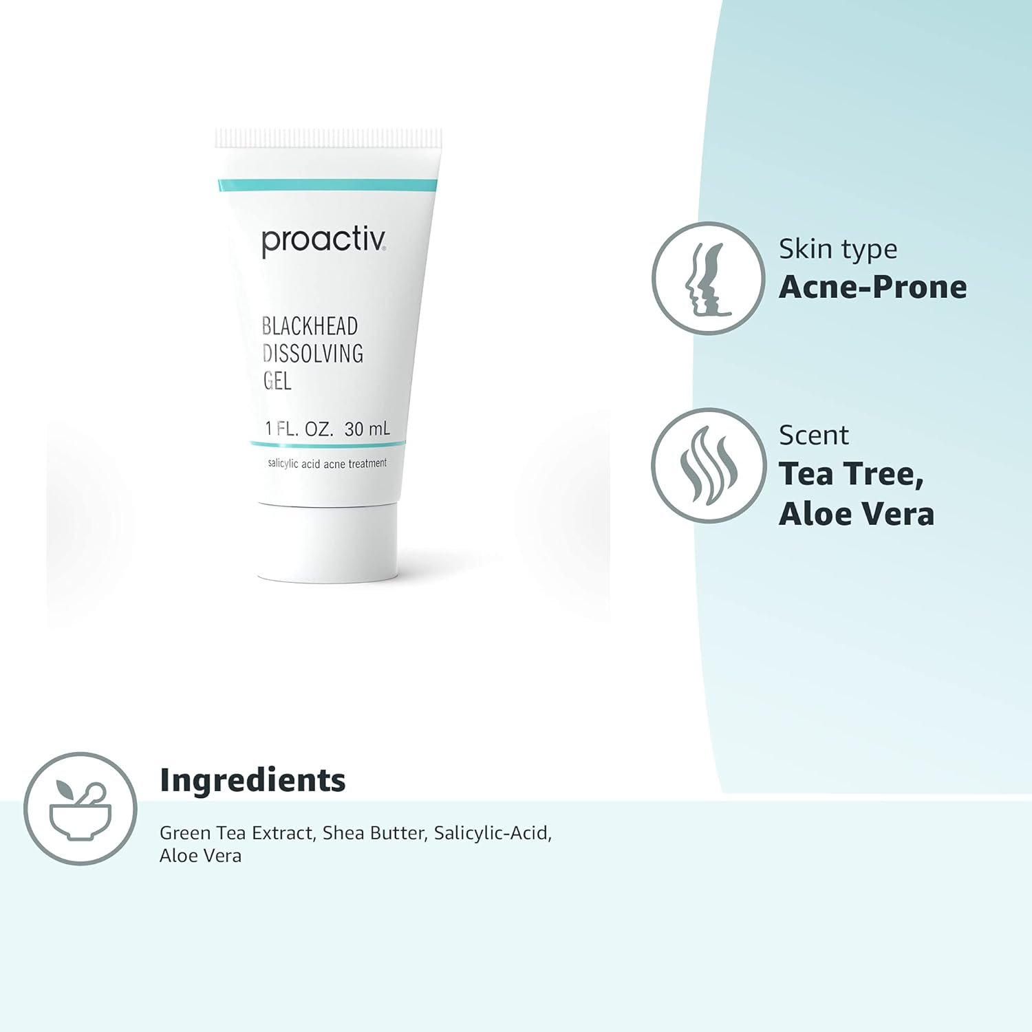 Proactiv Blackhead Dissolving Acne Gel Salicyclic Acid Spot Treatment For Face Unclog Pores and Reduce Blemishes, Tea Tree, 1 Fl Oz - Image 6