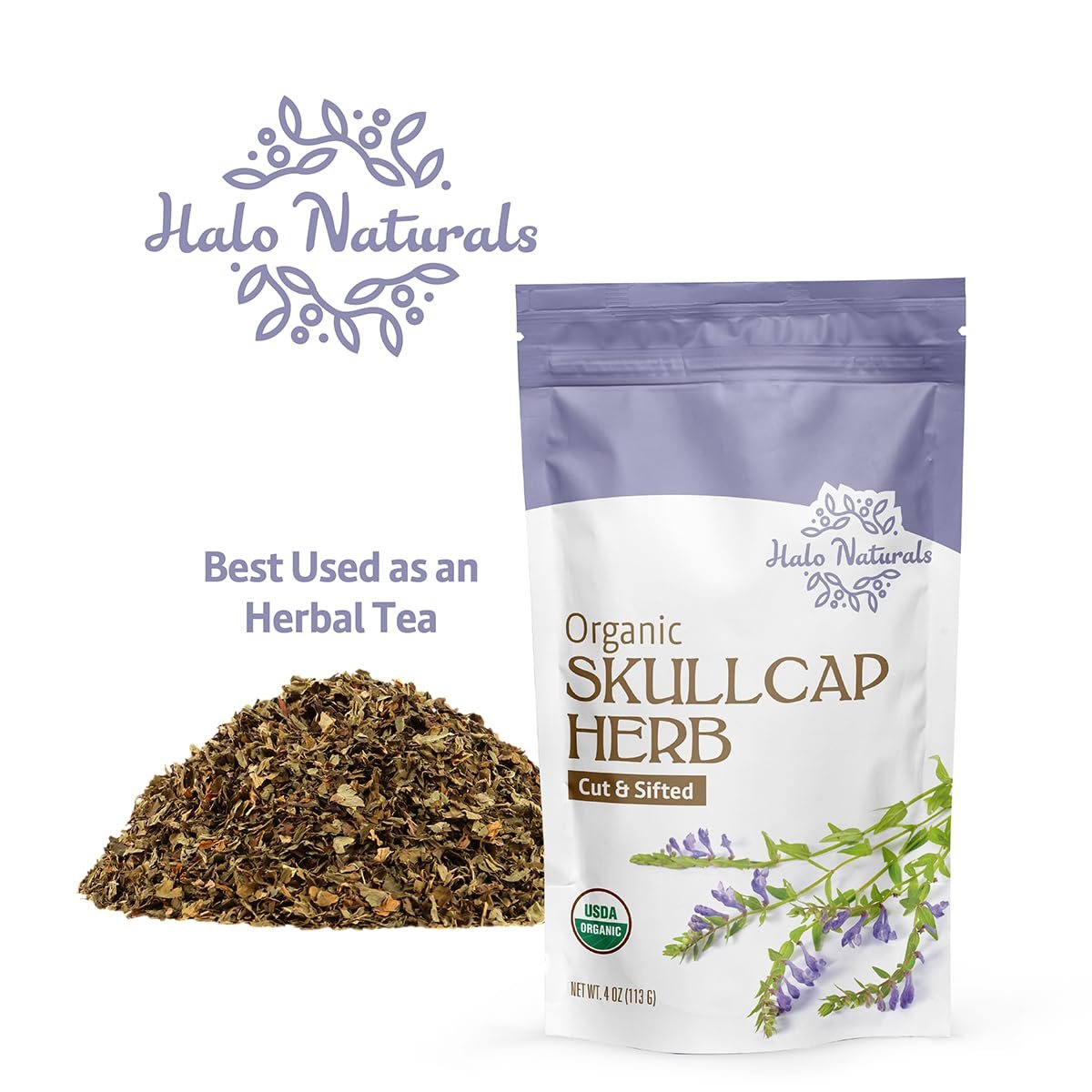 Organic Skullcap Herb Cut & Sift, 4 Ounces (Scutellaria lateriflora) USDA Certified | Resealable Pouch| Packaged in The USA (Pack of 1) - Image 5