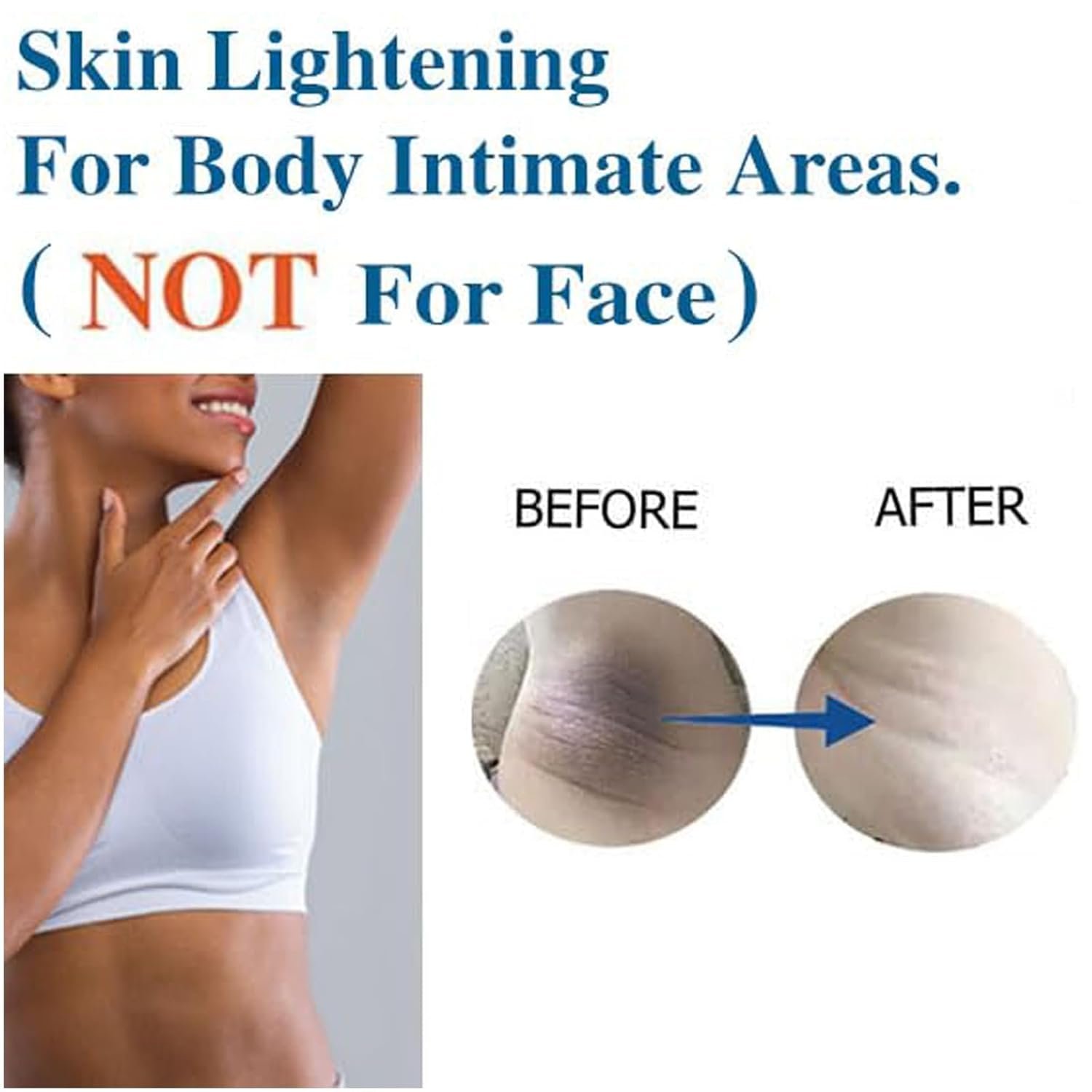 Skin Lightening Cream Gel For Body Intimate Area With Niacinamide, Arbutin, Vitamin C For Private Parts, Underarm, Knees, Elbows, Inner Thigh, Bikini Areas, armpit Skin Whitening Bleaching Cream 30ML - Image 3