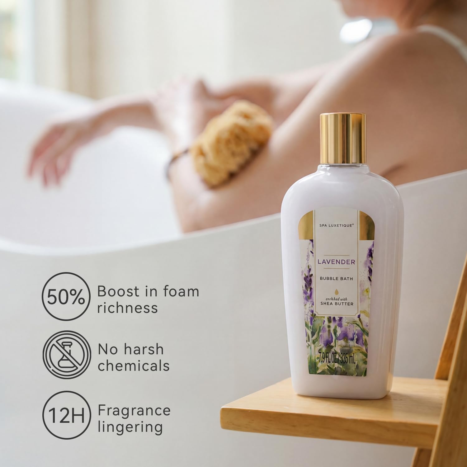Spa Luxetique Gift Baskets for Women, Spa Gifts for Women - 10pcs Lavender Bath and Body Sets with Body Lotion, Bubble Bath, Relaxing Spa Sets, Birthday Mothers Day Gifts for Mom - Image 3