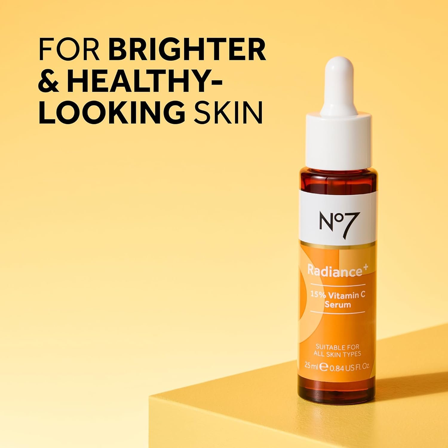 No7 Radiance+ 15% Vitamin C Serum - Radiance-Boosting Face Serum for Glowing Skin - Re-Energizing Vitamin C Skin Care for Daily Use (0.84 oz) - Image 2