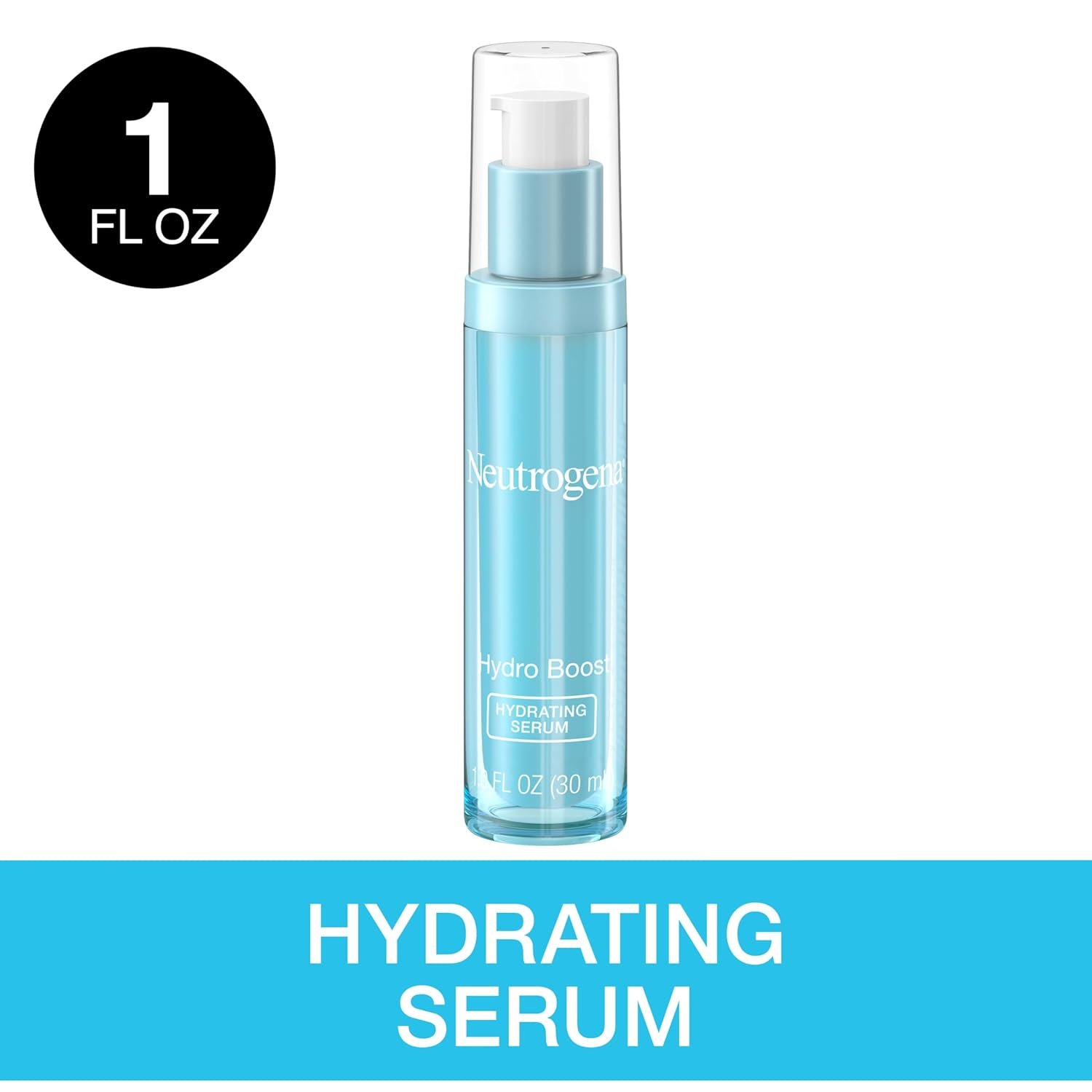 Neutrogena Hydro Boost Hydrating Hyaluronic Acid Face & Neck Serum, Fast-Absorbing Daily Facial Moisturizer with Purified Hyaluronic Acid for Hydrated Skin, Oil-Free & Non-Comedogenic, 1 fl. oz - Image 2