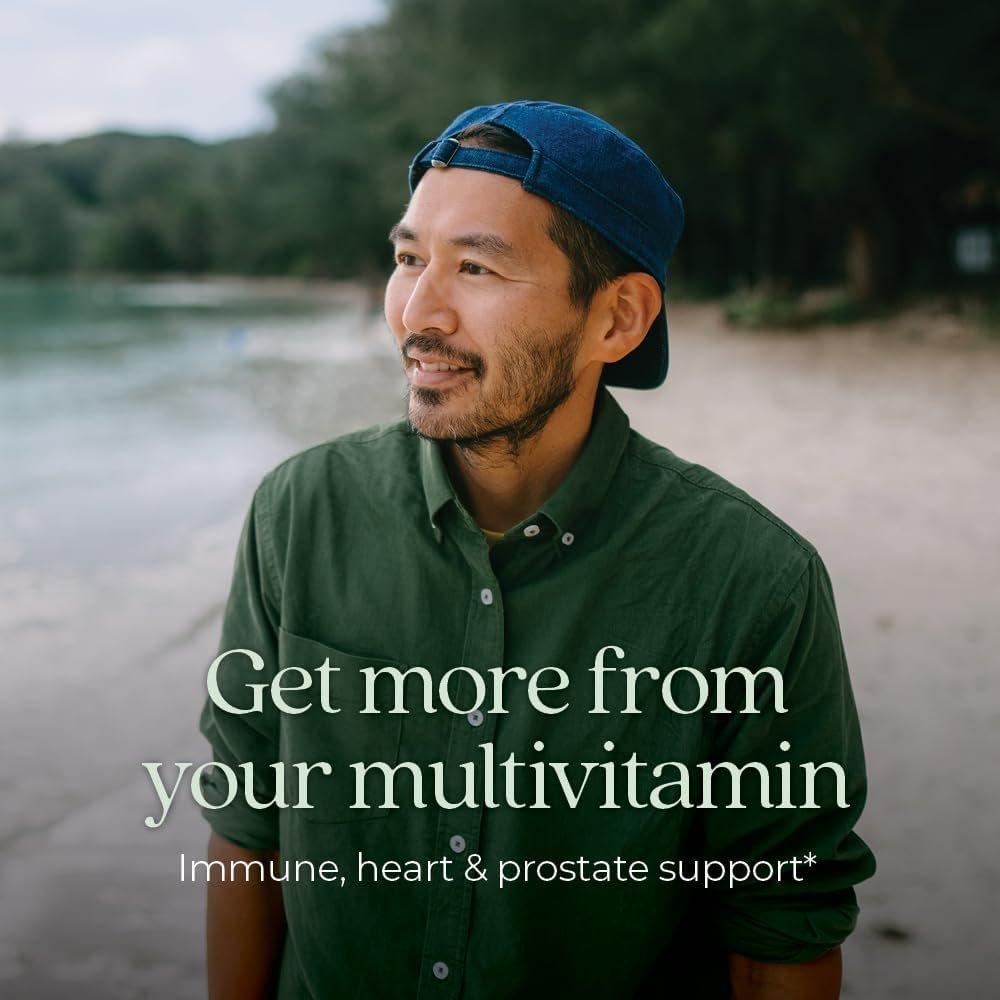 New Chapter One Daily Every Man's Multivitamin 40+ - Offers Eyesight, Immune System & Cellular Energy Support* - Contains Vitamin C, Saw Palmetto & More - Gluten Free & Vegetarian - 96 Tablets - Image 2