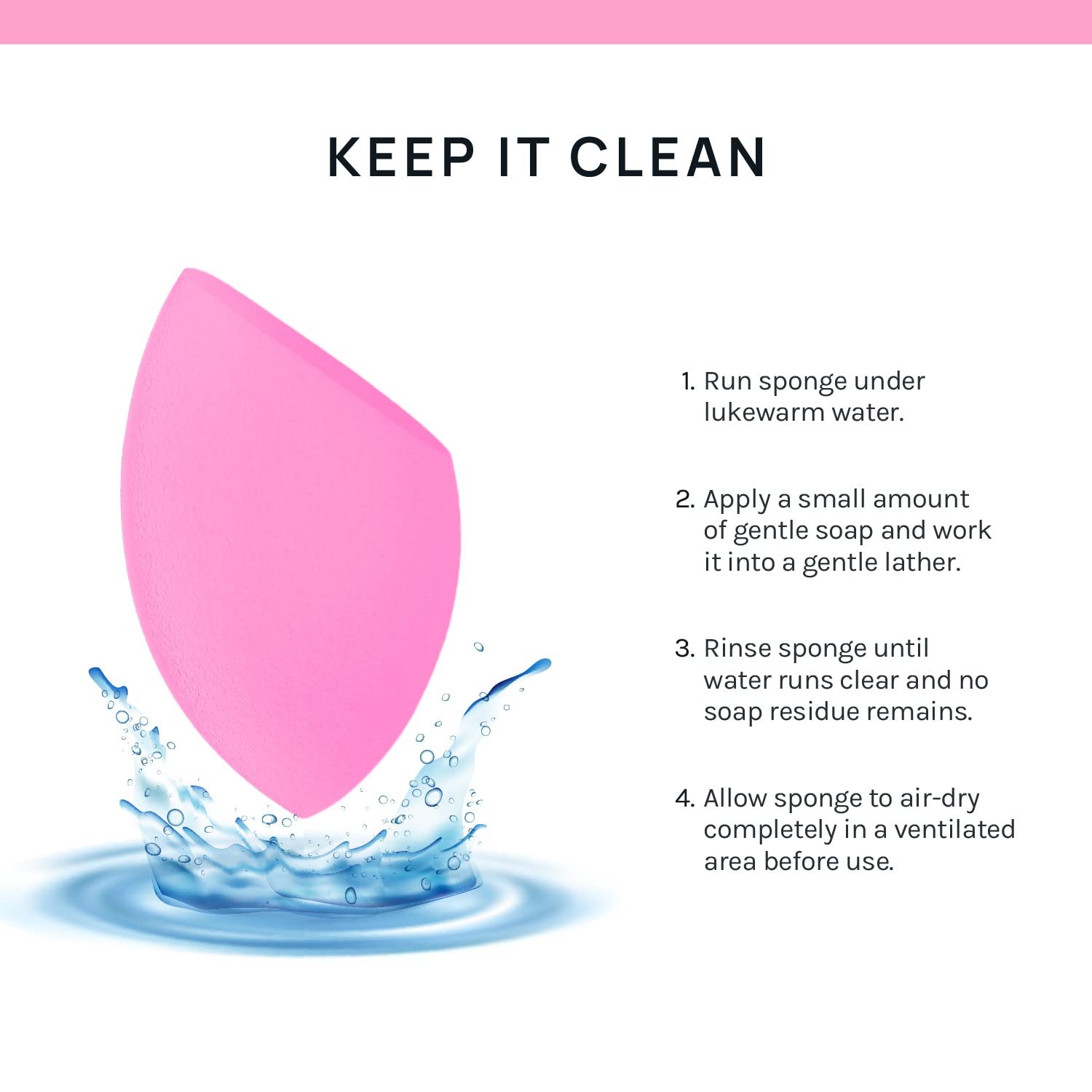AOA Studio Collection Makeup Sponge Set Makeup Blender Latex Free and High-definition Super Soft Set of 6 Makeup Blender For Powder Cream and Liquid, Beauty Cosmetic Beveled Shape (Pink) - Image 5