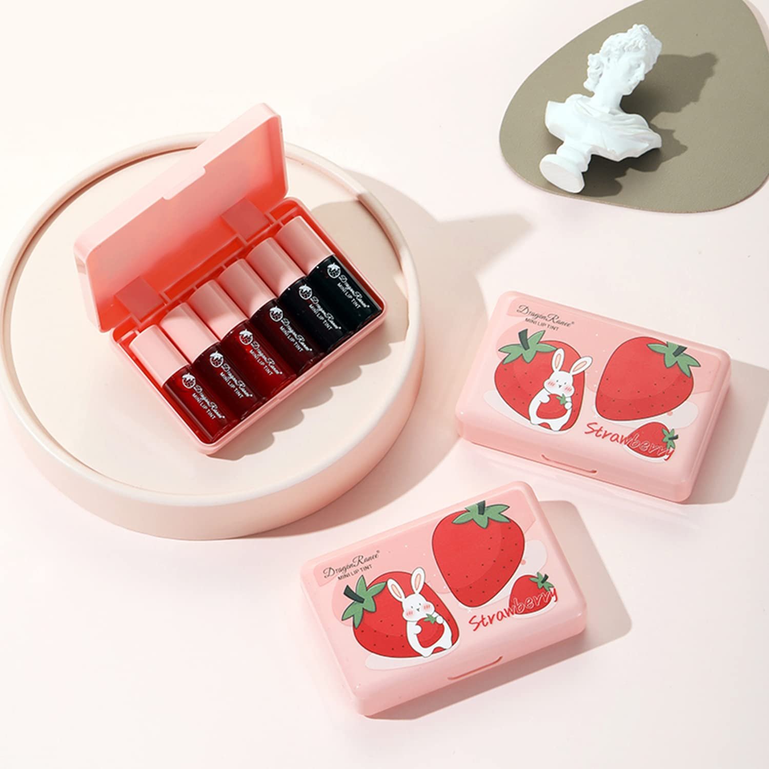 Eakroo 6 Colors Lip Tint Stain Mini Liquid Lipstick, Lip Gloss for Women, Lip Oil Stain, Lip Stain Long Lasting Waterproof, Lip Makeup, Korean Makeup, Cute Stuff, Non-Stick Cup, High Pigment - Image 8