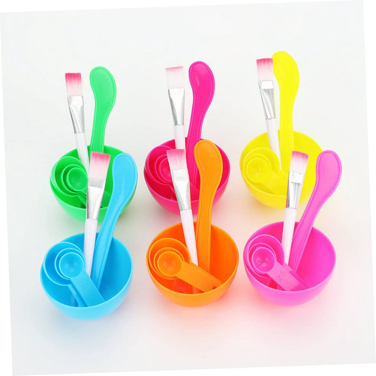MERRYHAPY Facial Mask Mixing Bowl 6pcs Set with Brush Spoon Diy Face Mask Tools Bulk Beauty Appliance Random Color - Image 9