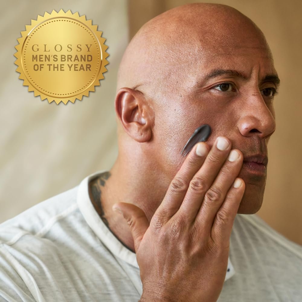 PAPATUI by Dwayne Johnson Men's Exfoliating Facial Scrub + Under Eye Patch (1 ct) Bundle | Unscented Scrub with Peptides, Volcanic Ash, Niacinamide & Hyaluronic Acid | Reduces Puffiness & Dark Circles - Image 2