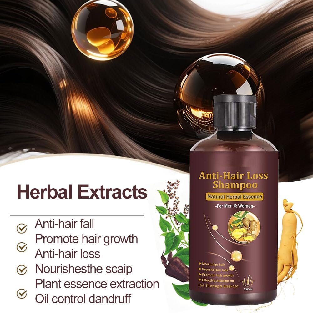 Hair Growth Shampoo - Anti-Thinning, Thickening Shampoo for Hair Loss & Grow Hair Fast for Men & Women, 220ML - Image 3