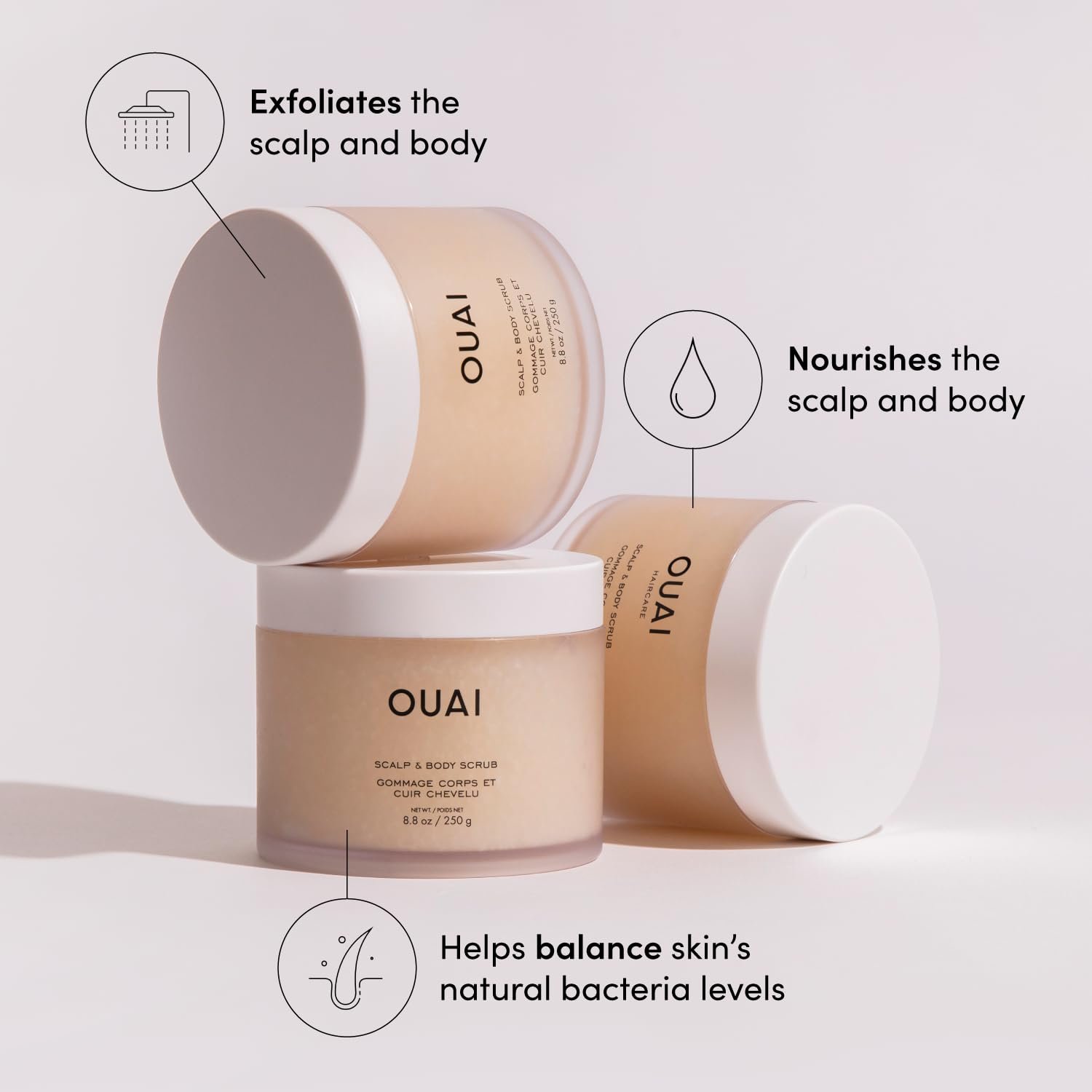 OUAI Travel Kit - Includes Travel Size Leave In Conditioner, Detox Shampoo, Fine to Medium Hair Mask, Scalp & Body Scrub (4 Count) - Image 7