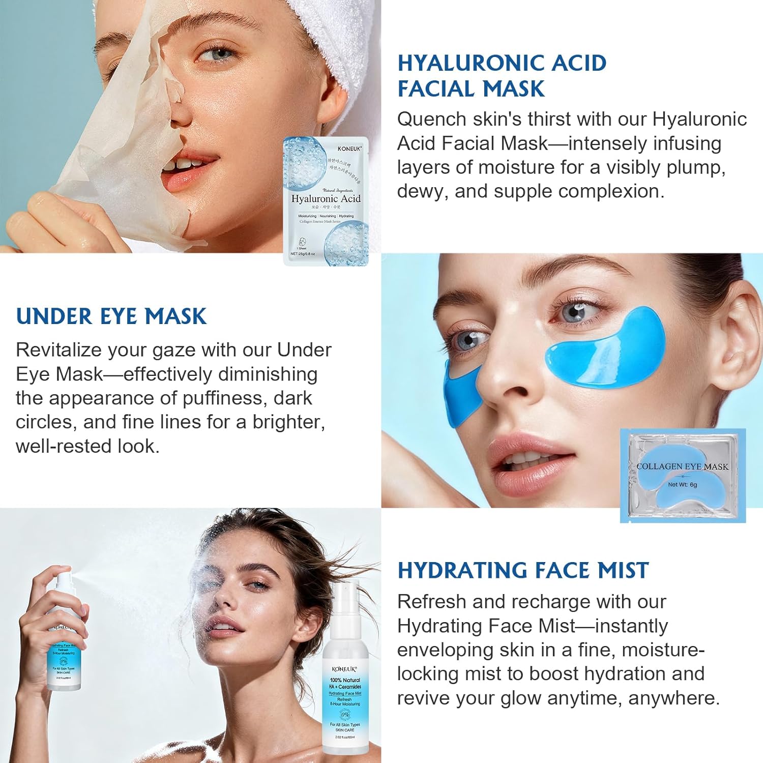 15 PACK Skincare Set with Facial Masks, Under Eye Patches, Face Mist, Lip Mask, Headband, Skin Care for Women, Travel Kit & Birtuday Gifts for Teens Girls, Thank You Gift for Mom, Teacher Gifts - Image 3