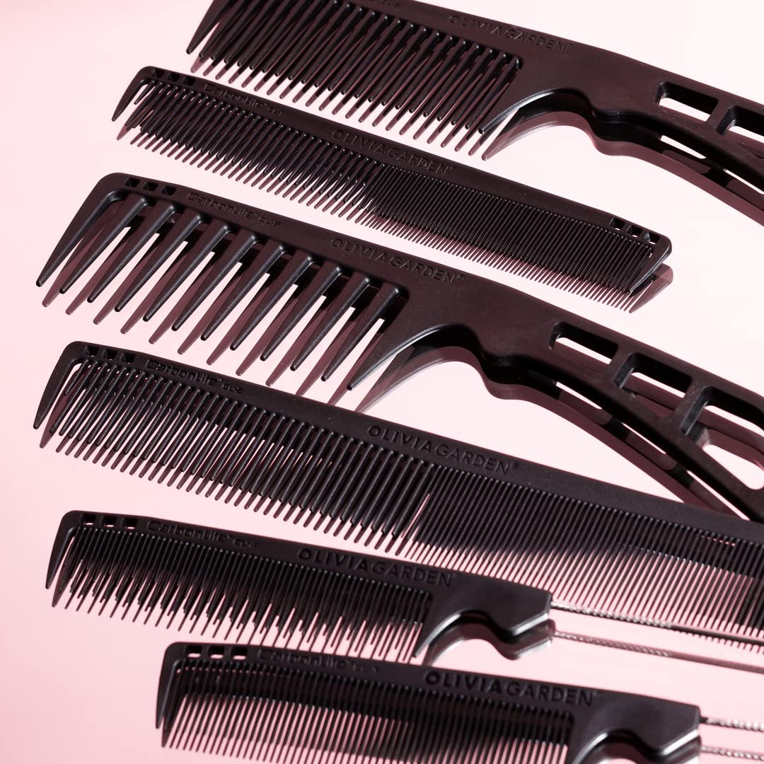 Olivia Garden CarbonLite Carbon Combs for Women and Men - Professional Hairdresser and Barber Accessories - Heat Resistant Up to 460 Degrees - Image 5