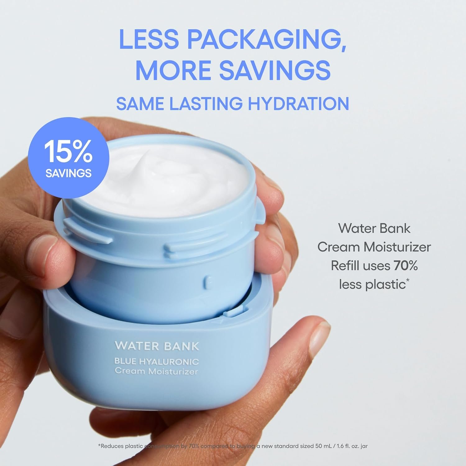 LANEIGE Water Bank Blue Hyaluronic Cream Moisturizer: Hydrating Korean Face Cream with Squalane & Ceramide for Skin Barrier Support, Dermatologist-Tested - Image 10