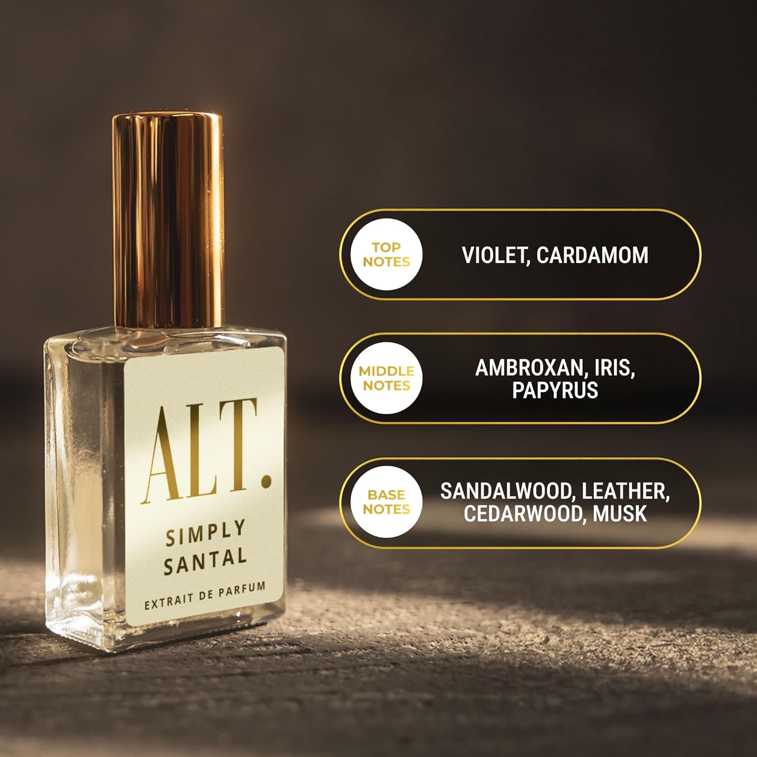 ALT. FRAGRANCES Simply Santal - Inspired by Santal 33 Perfume, Unisex Perfume, Extrait de Parfum, Long Lasting Fragrance, Sandalwood Leather Scent, 60ml - Image 3