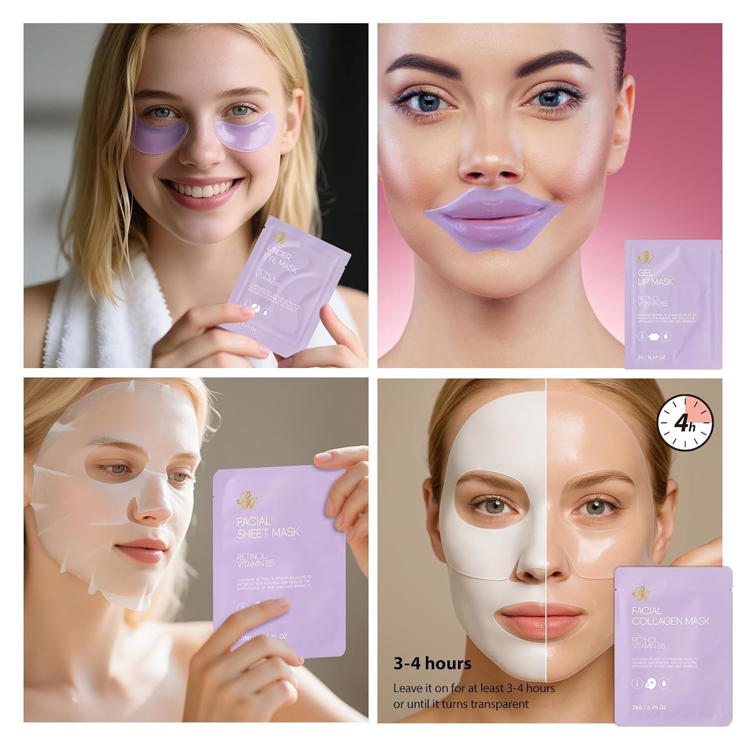 55 Pcs Mothers Day Gift for Mom, Face Sheet Masks Gift Basket Set for Women, Hydrating Skin Care Kit, Home Spa Kit Gift, Face Serum, Gel Eye Mask, Christmas, Birthday, Anniversary, Wife, Mom - Image 4
