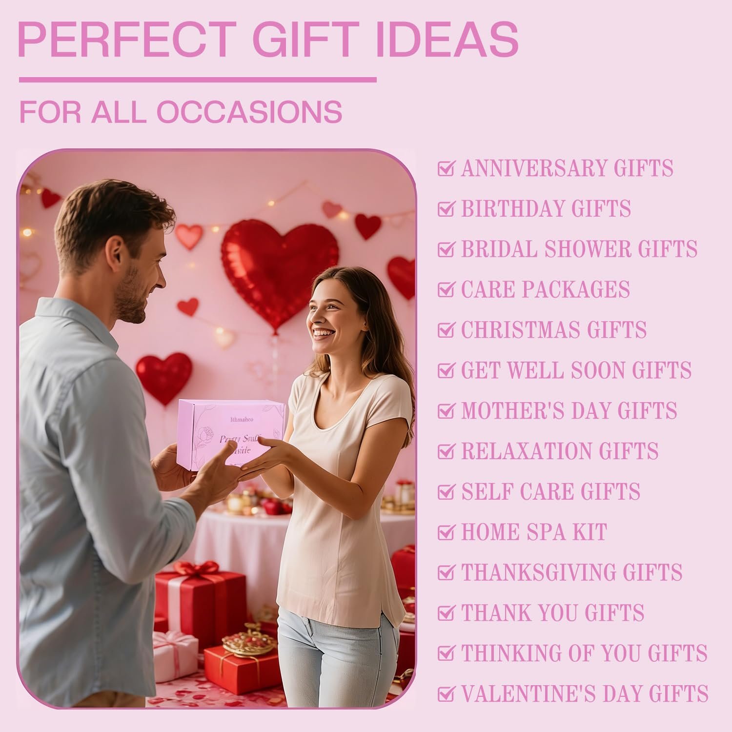 Mothers Day Spa Gifts for Women, Bath Gift Baskets, Birthday Relaxing Spa Self Care Gifts for Women, Home Rose Bath Shower Care Package for Wife, Mothers Day Gift Basket for Mom Her Friends - Image 3