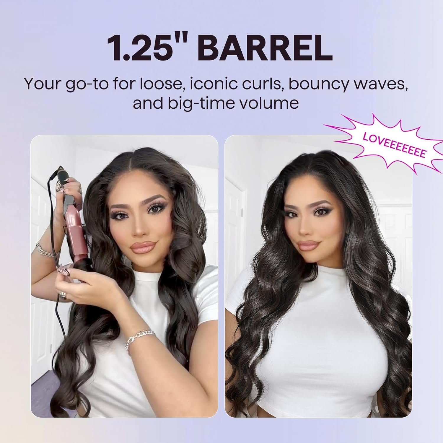 Wavytalk 5 in 1 Curling Iron Set with Thermal Brush and 4 Interchangeable Ceramic Curling Wands (0.5'-1.25'), Instant Heat Up Hair Curling Iron, Rose Gold - Image 7