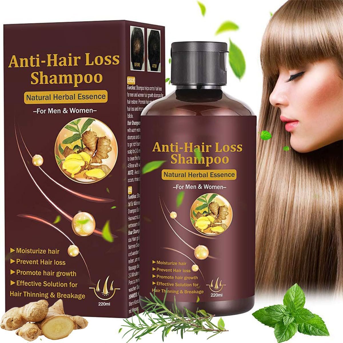 Hair Growth Shampoo - Anti-Thinning, Thickening Shampoo for Hair Loss & Grow Hair Fast for Men & Women, 220ML - Image 6