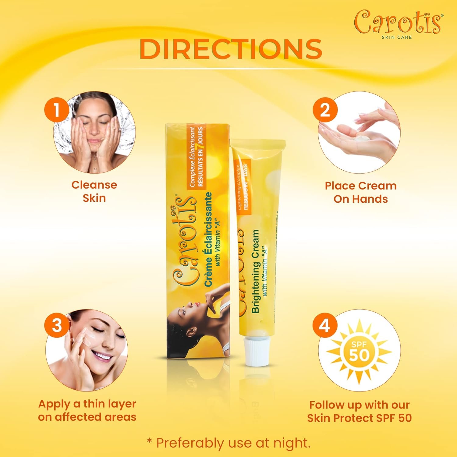 CAROTÏS Skin Brightening Cream - 1 fl oz / 30 ml - Brightening Cream For Face, Body, Hands, Elbows, Knuckles - Image 7
