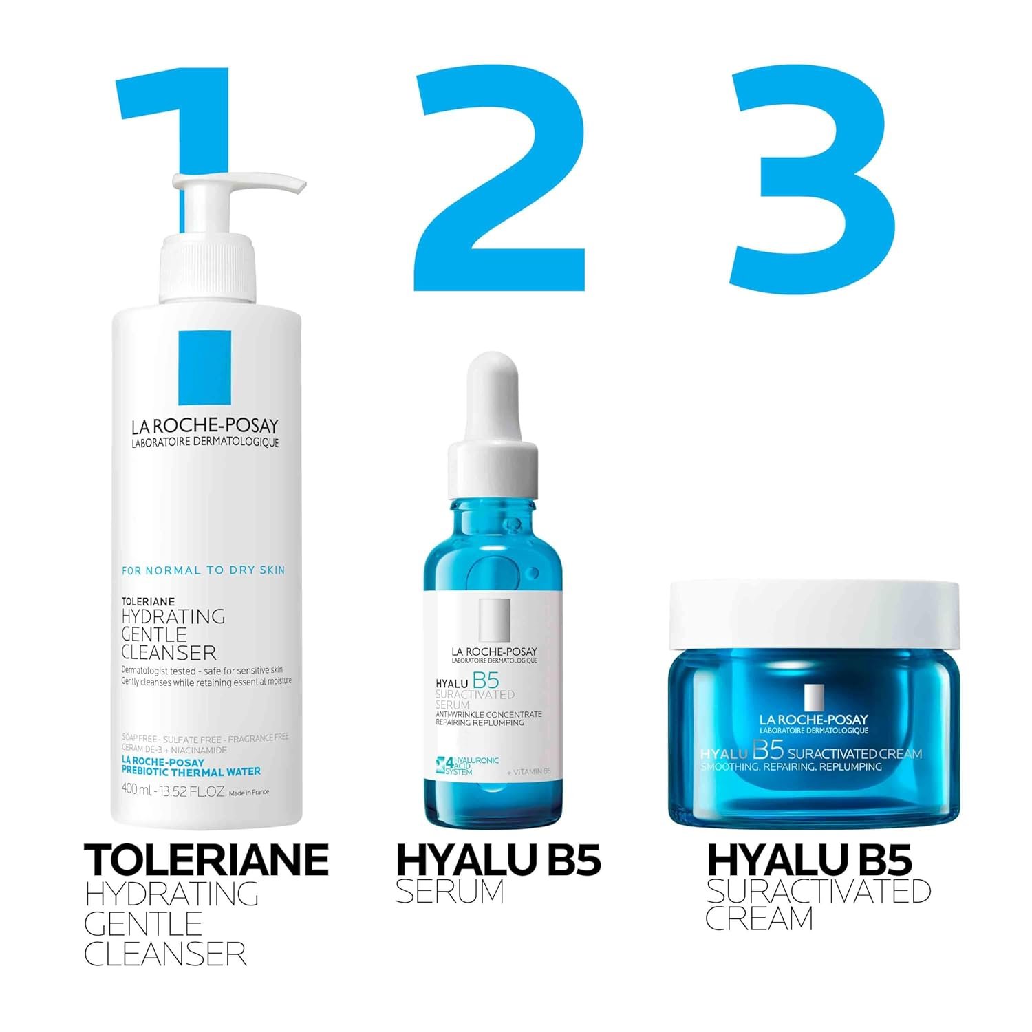 La Roche-Posay Hyalu B5 Pure Hyaluronic Acid Serum for Face, Vitamin B5 + Hyaluronic Acid + Madecassoside, Hydrating Serum Visibly Plumps Skin, Sensitive Skin Safe, Anti Aging, Oil-Free - Image 9