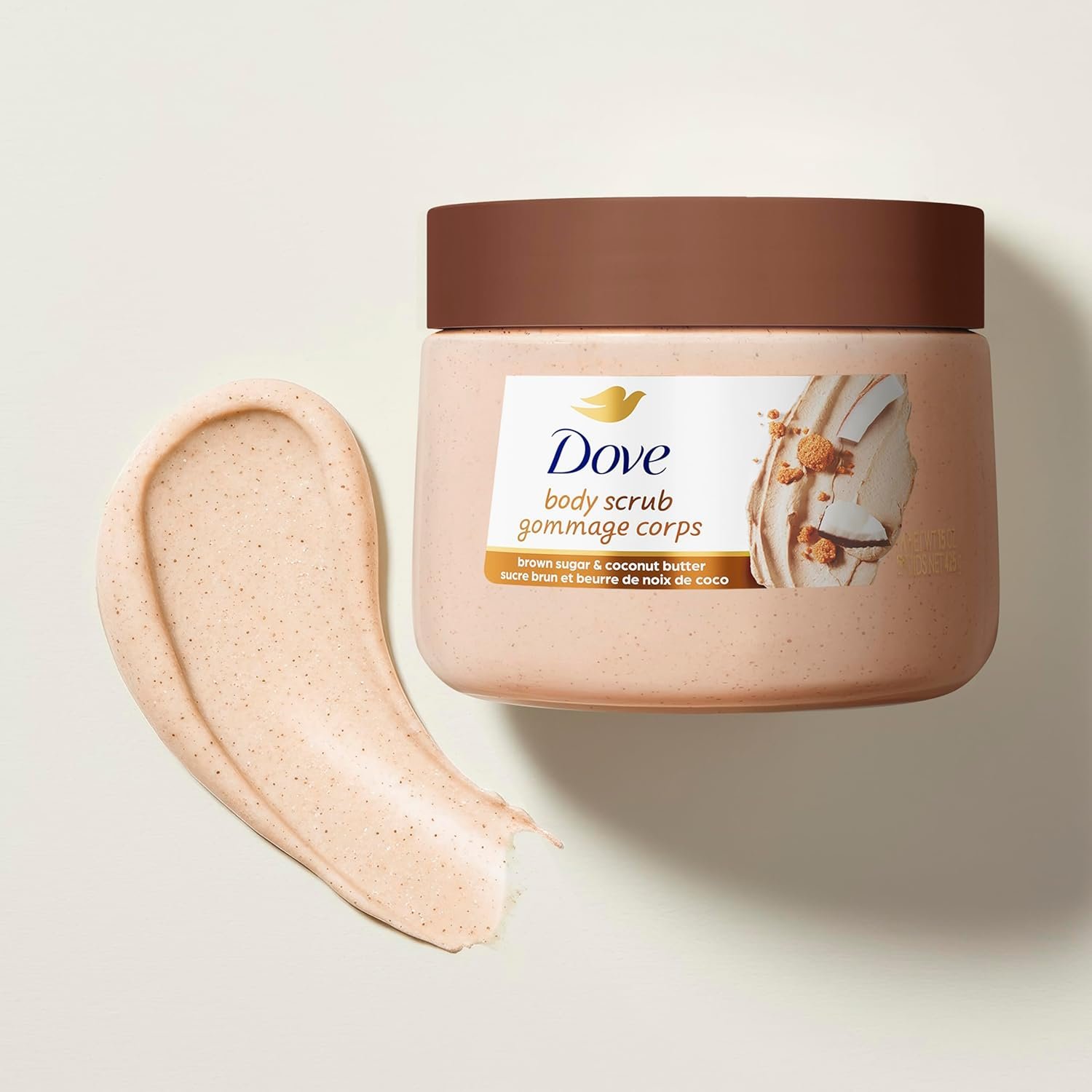 Dove Brown Sugar and Coconut Butter Body Scrub Exfoliates and Deeply Nourishes for Smooth, Radiant Skin 15 oz - Image 6