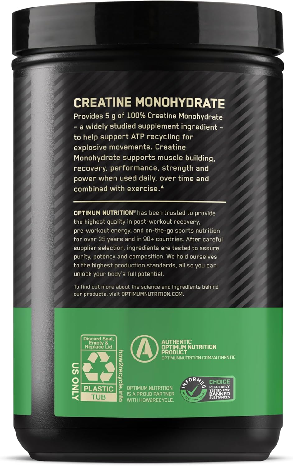 Optimum Nutrition Micronized Creatine Monohydrate Powder, Unflavored, 120 Servings, 600 Grams (Packaging May Vary) - Image 10