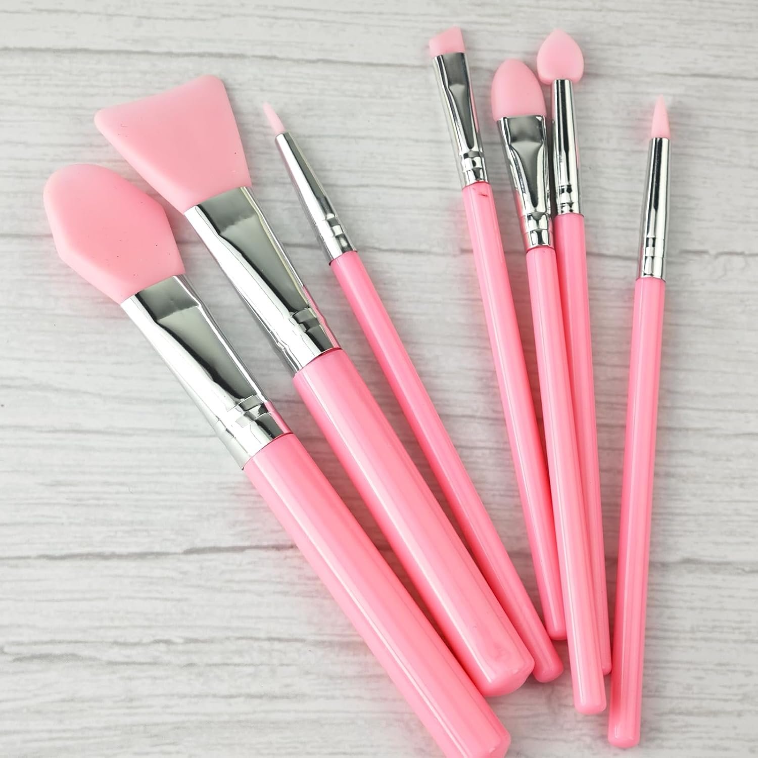 7 Pcs Silicone Face Mask Brush Applicator Set Soft Mask Beauty Tool for Face Care Skincare