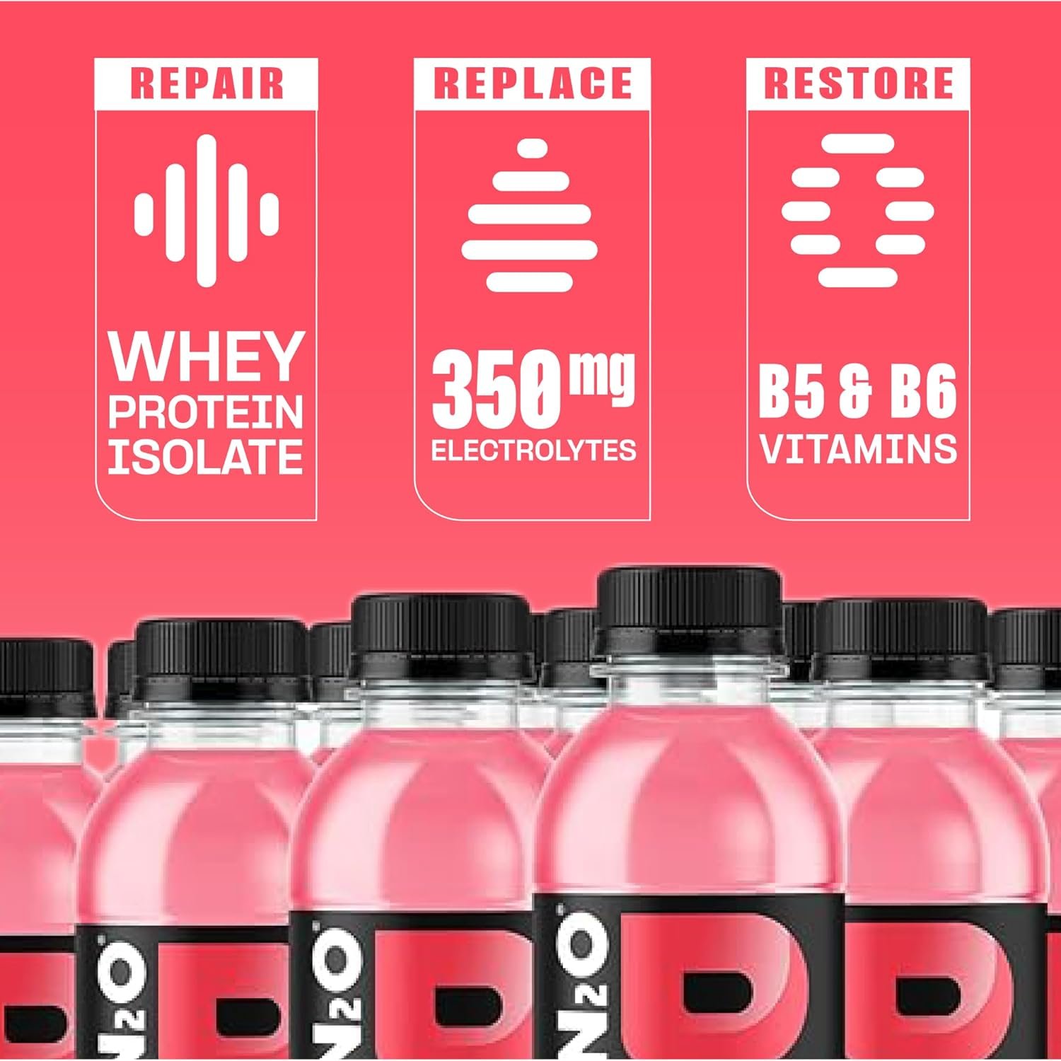 Protein2o Hydration Drink - 2-in-1 Liquid Clear Whey Protein Isolate and Electrolyte Drink - 20g Protein, Vitamins B5, B6 - Post-Workout Recovery - 16.9 Fl Oz - 12 Count Strawberry Watermelon - Image 5