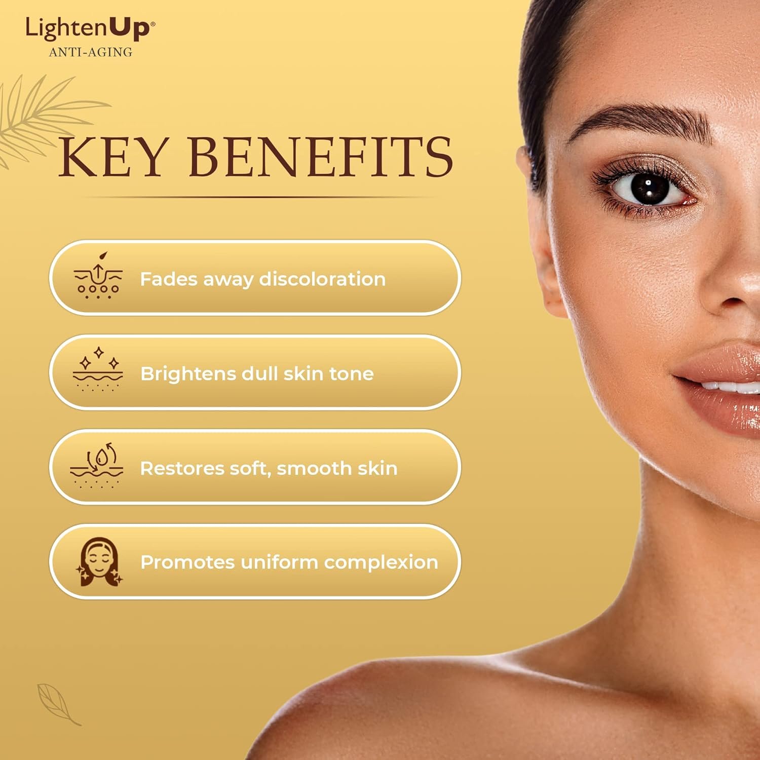 OMIC Lighten-Up Anti-Aging, Skin Brightening Cream - 4.4 fl oz / 100 ml - with Argan Oil and Shea Butter - Image 4