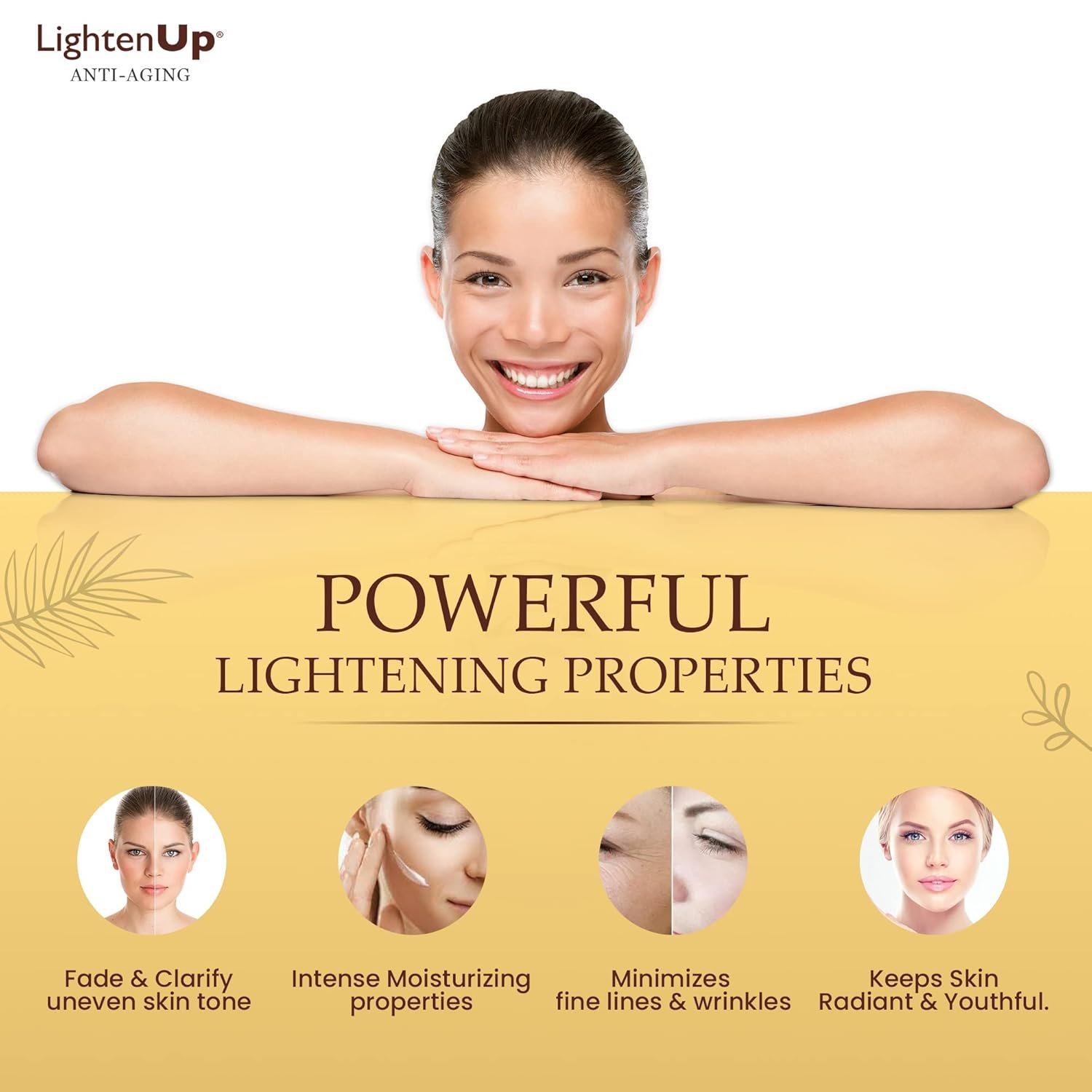 OMIC Lighten-Up Anti-Aging, Skin Brightening Cream - 4.4 fl oz / 100 ml - with Argan Oil and Shea Butter - Image 6
