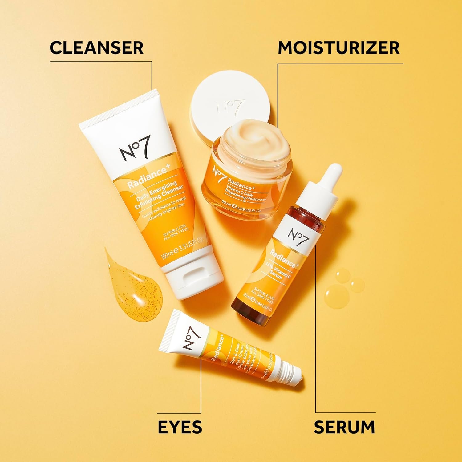 No7 Radiance+ 15% Vitamin C Serum - Radiance-Boosting Face Serum for Glowing Skin - Re-Energizing Vitamin C Skin Care for Daily Use (0.84 oz) - Image 6