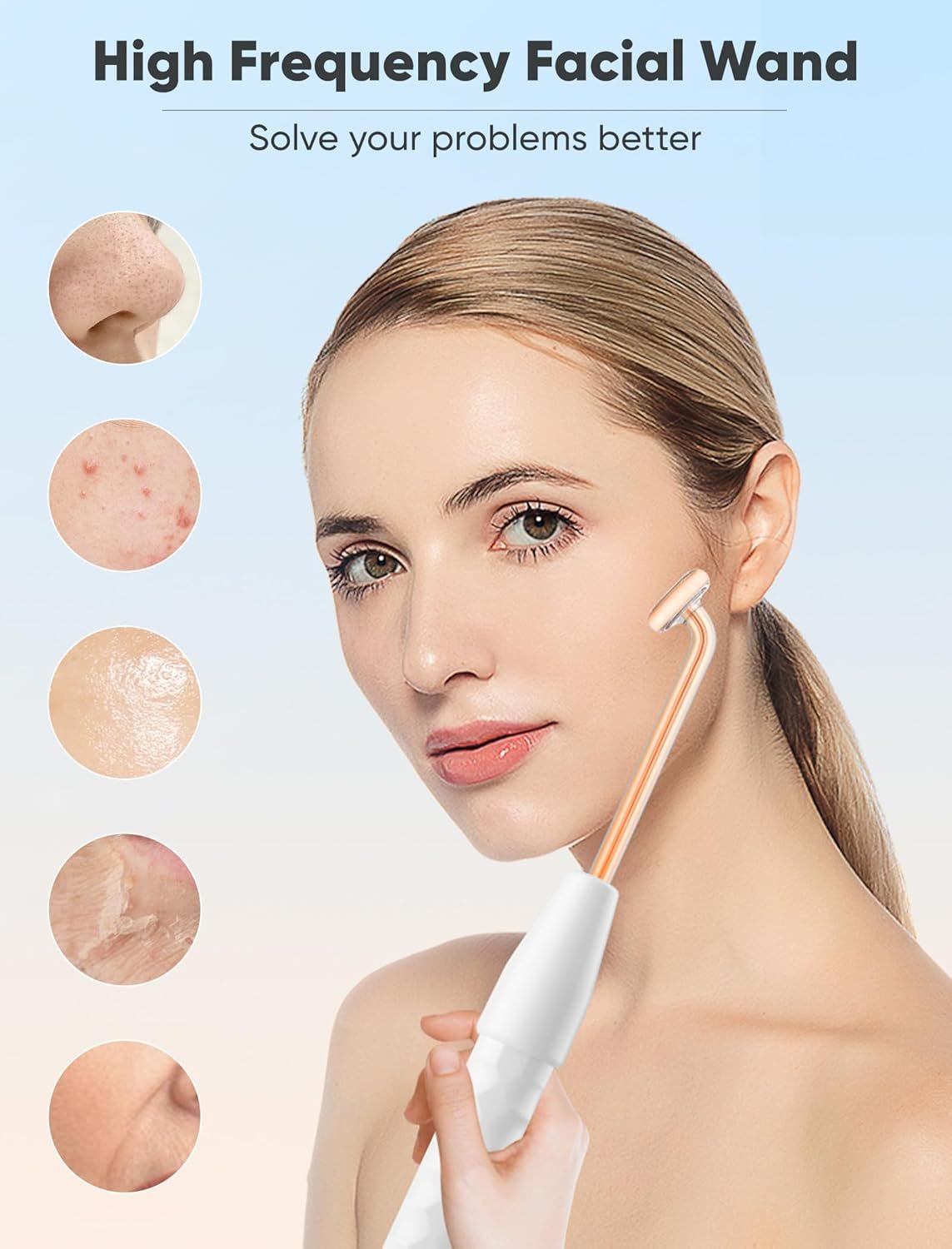 High Frequency Wand, Portable Facial Device with 4 Different Tubes - Image 5