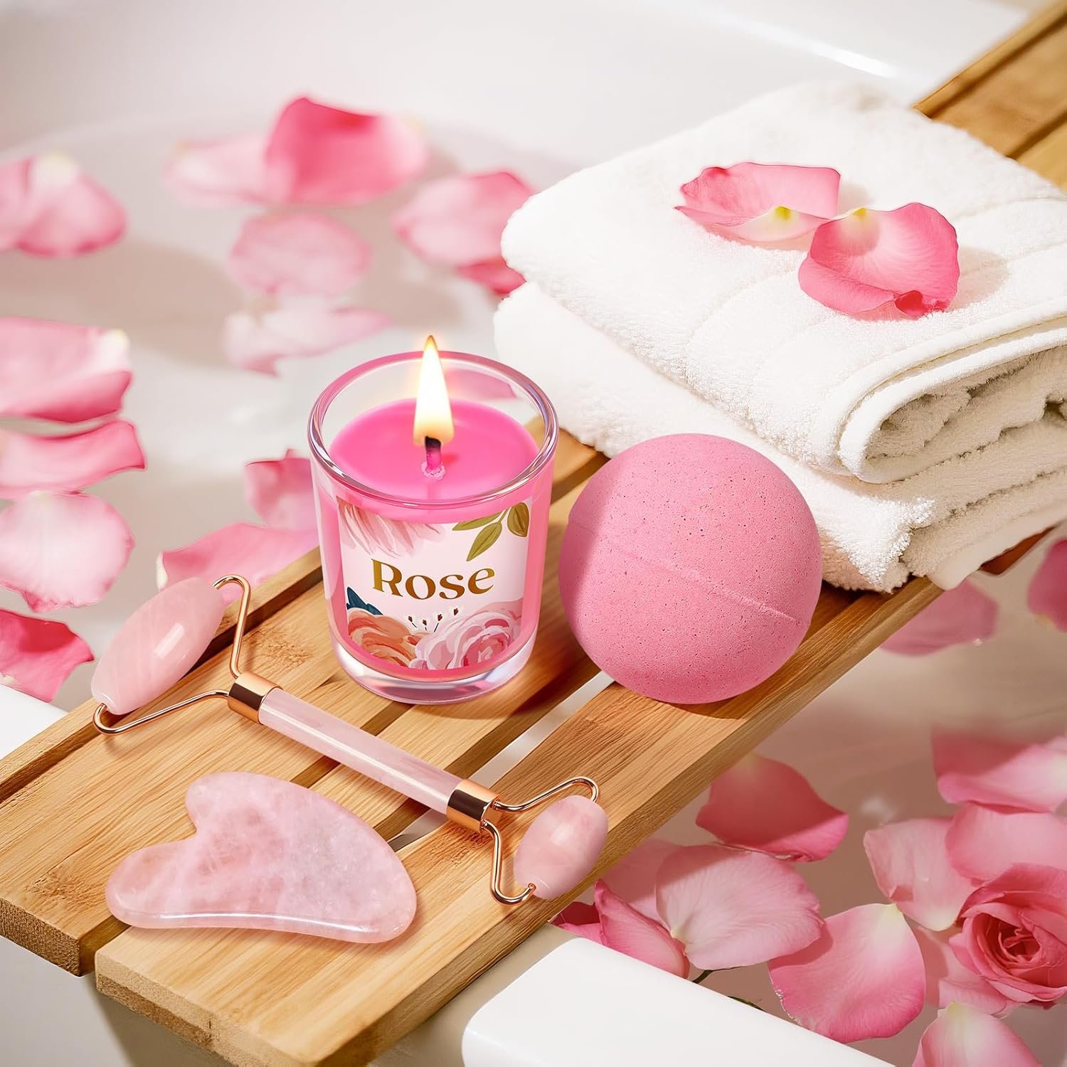 Self Care Spa & Bath Gift Set for Women, Birthday Gifts for Women, Wife, Mom, Sister, Friends, Daughter, Teen Girls - Christmas White Elephant Gift - Image 7