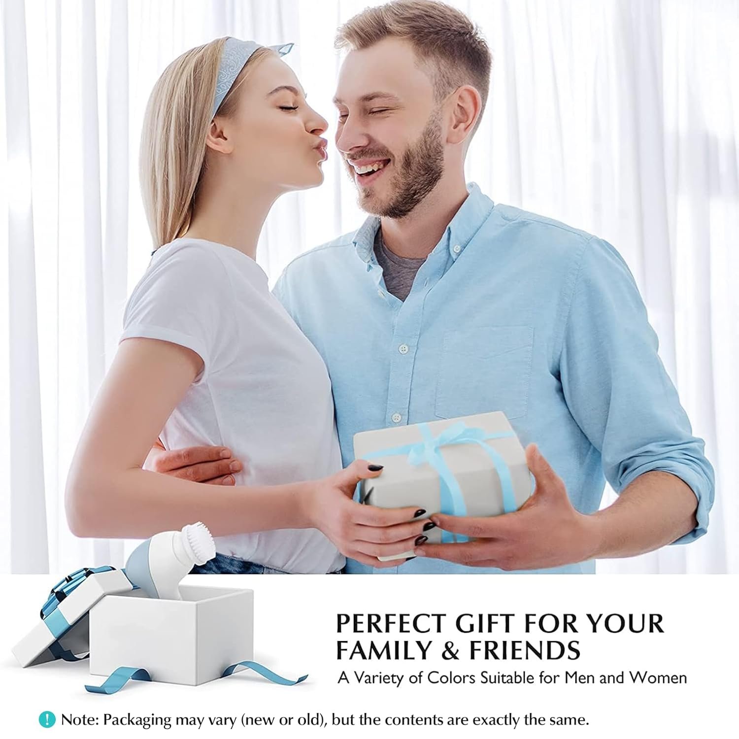COSLUS Facial Cleansing Brush Silicone Face Scrubber: 7 in 1 FBS-D Electric Exfoliating Rotating Massage Device Waterproof Deep Cleaning Exfoliation Spa Machine - Electronic Skin Care Wash System - Image 8