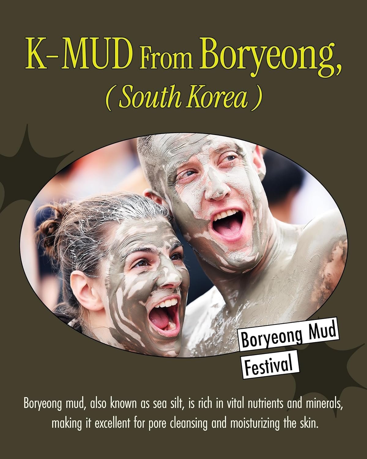 BRMUD Relief Mud Mask | Celeb's Choice Mud Mask - Body Mud Hydrating & Moisturizing Deep Pore Cleanser Face & Body Mask w/ 91.8% Nature-Derived Ingredients - K Beauty Body Mud (3.72 fl oz) - Image 5