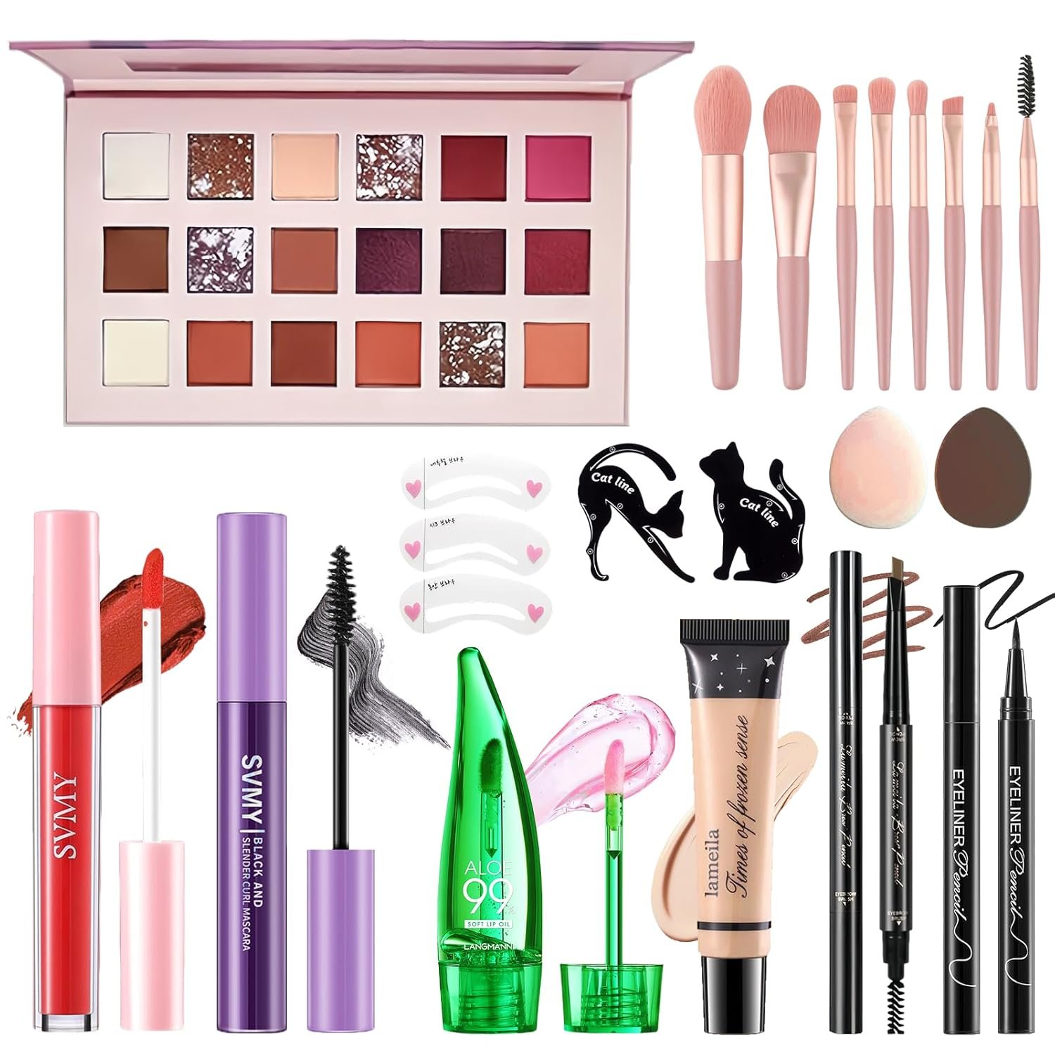 Makeup Set for Women, Makeup Full Kit for Beginners & Professionals, Travel Makeup Kit for Teens & Adults, Make up Set for Girls, Eyeshadow Palette, Lip Gloss, Face Make up