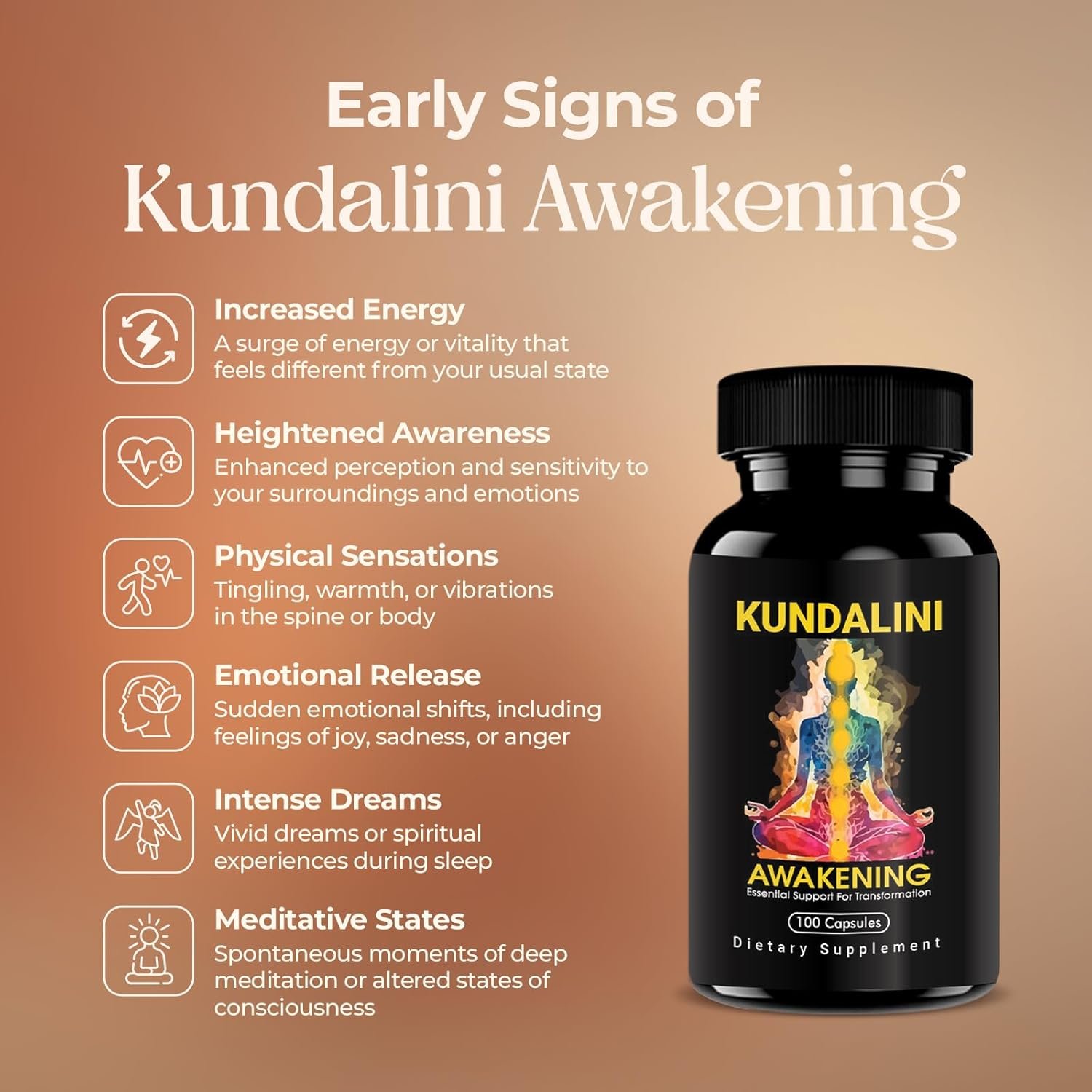 KUNDALINI AWAKENING Herbal Supplement – Ayurvedic Herbal Blend with Ashwagandha, Bacopa, Tulsi, and Haritaki – Supports Spiritual Growth, Chakra activation, Meditation, & Higher Consciousness. - Image 5