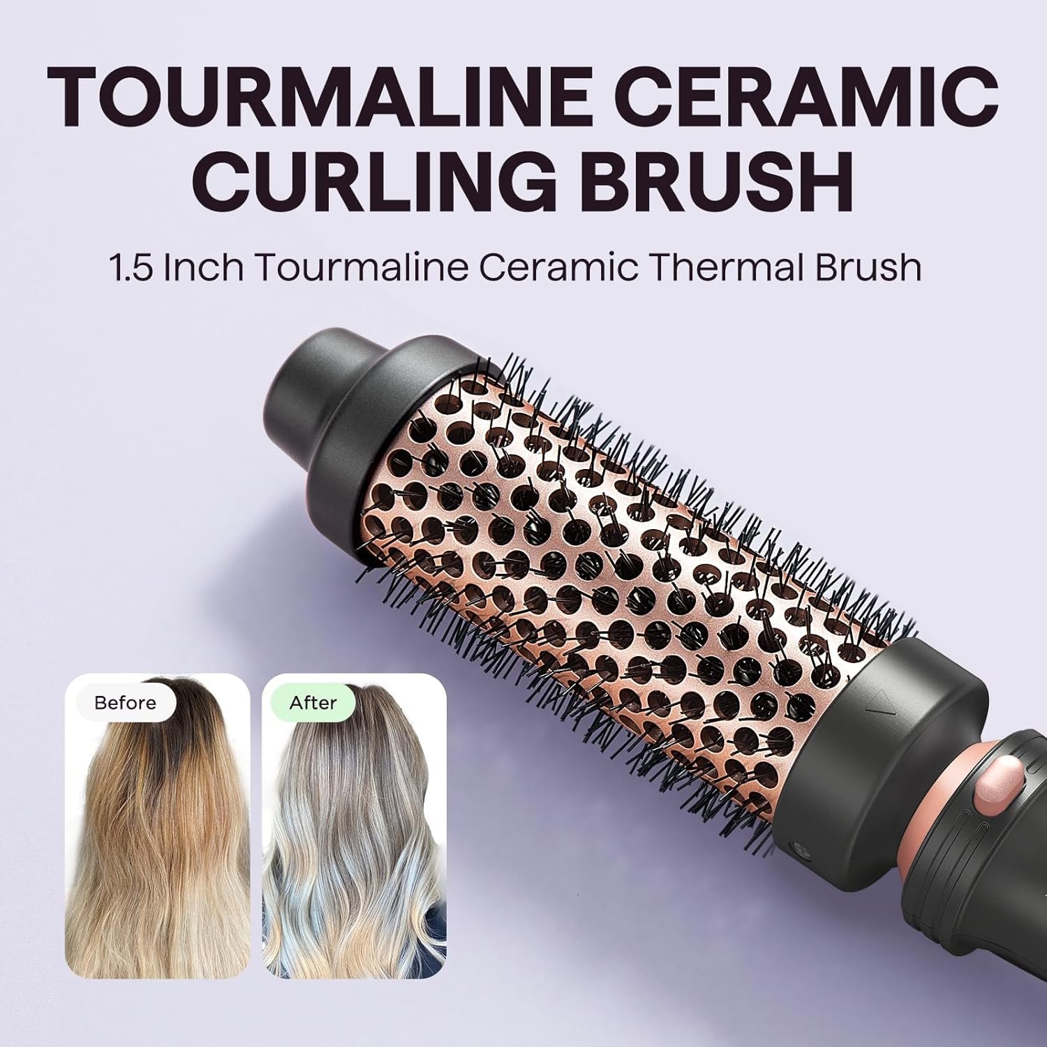 Wavytalk 5 in 1 Curling Wand Set, Dual Voltage Curling Iron Set with 5 Interchangeable Barrels Included A Thermal Brush, A Hair Crimper and 3 Ceramic Curling Wands(0.5"-1.25"), Rose Pink - Image 4