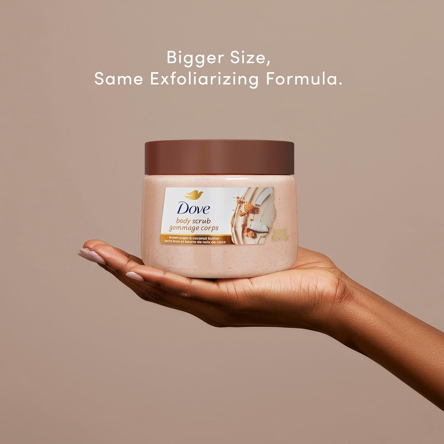 Dove Brown Sugar and Coconut Butter Body Scrub Exfoliates and Deeply Nourishes for Smooth, Radiant Skin 15 oz - Image 3