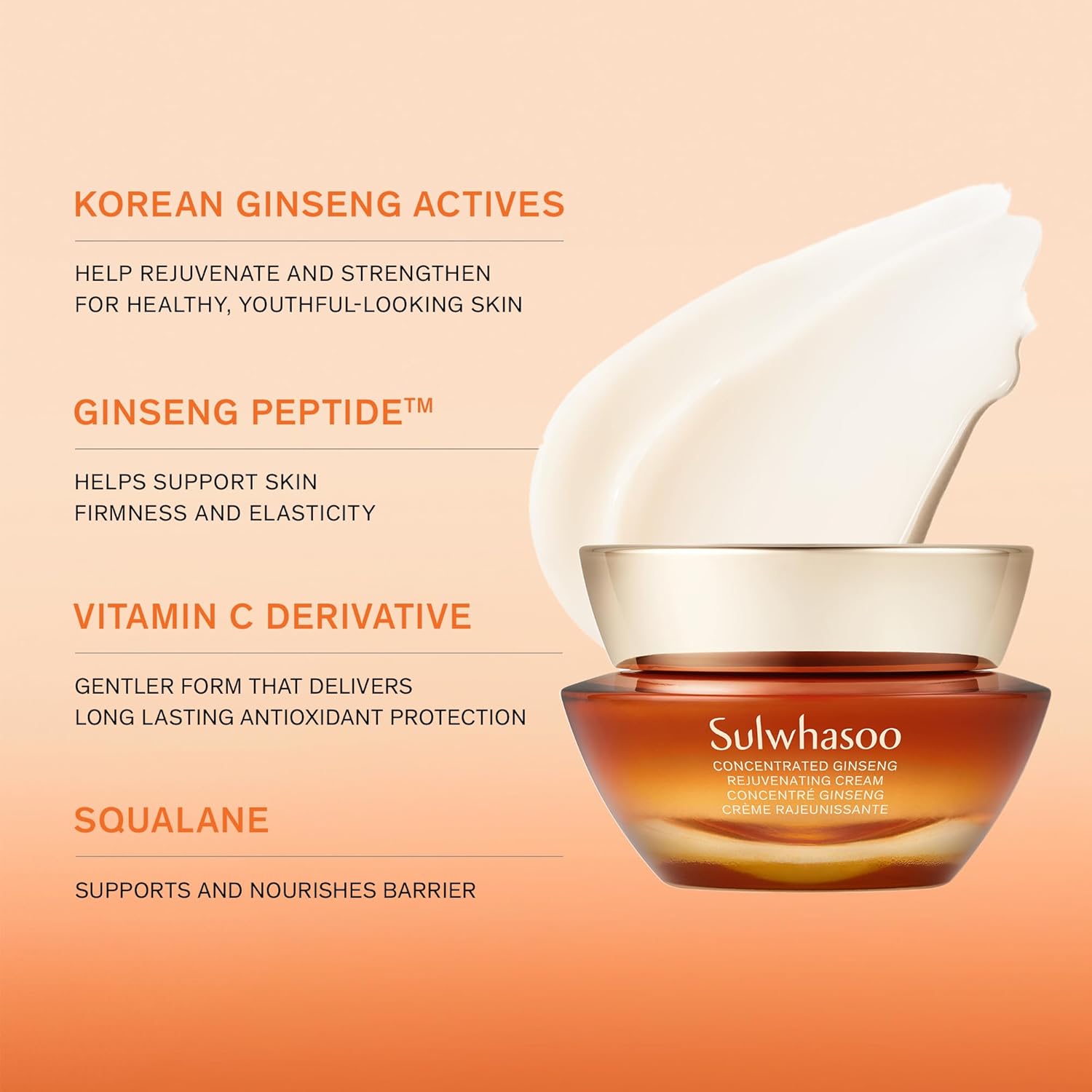 Sulwhasoo Concentrated Ginseng Rejuvenating Cream- Korean Ginseng & Peptide Anti-Aging Moisturizer with Vitamin C Derivative & Squalane for Wrinkles & Deep Hydration (Packaging May Vary) - Image 7